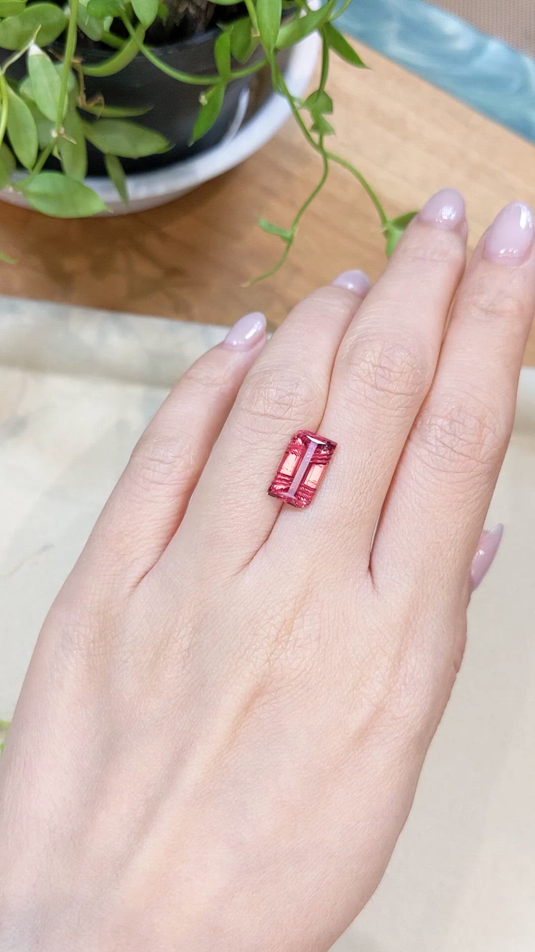 4.01 Ct. Pink Tourmaline from Mozambique Size Video