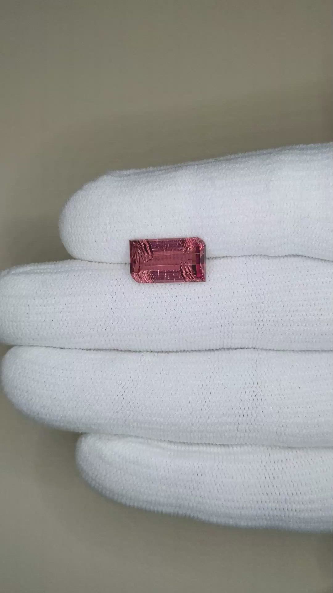 4.76 Ct. Purplish Pink Tourmaline from Mozambique Size Video