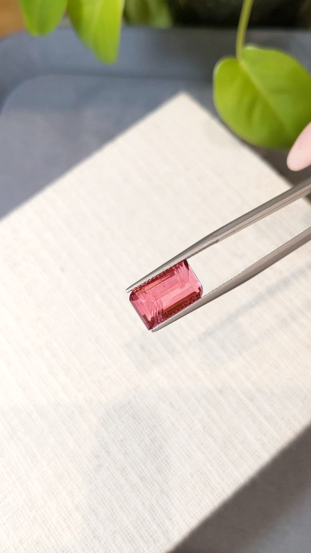 4.76 Ct. Purplish Pink Tourmaline from Mozambique Size Video