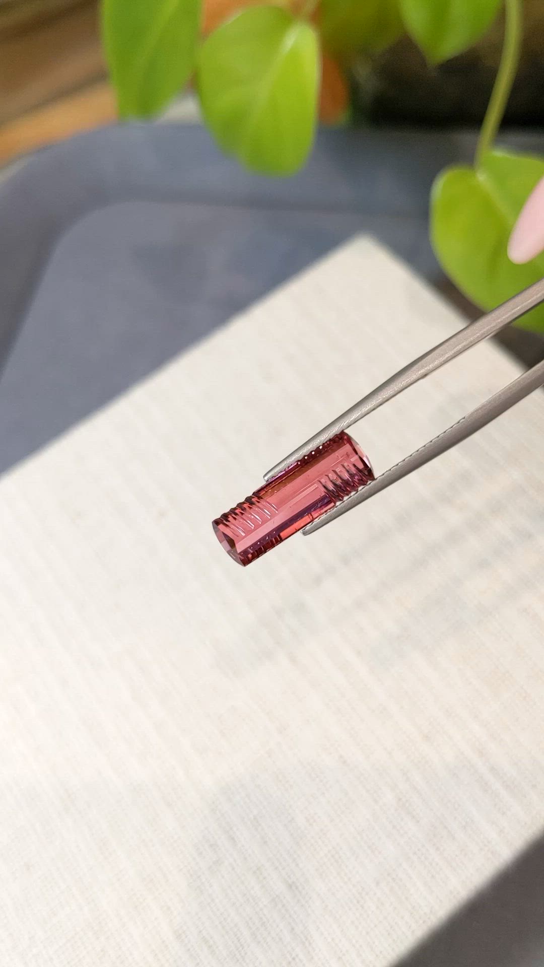4.12 Ct. Purplish Pink Tourmaline from Mozambique Size Video