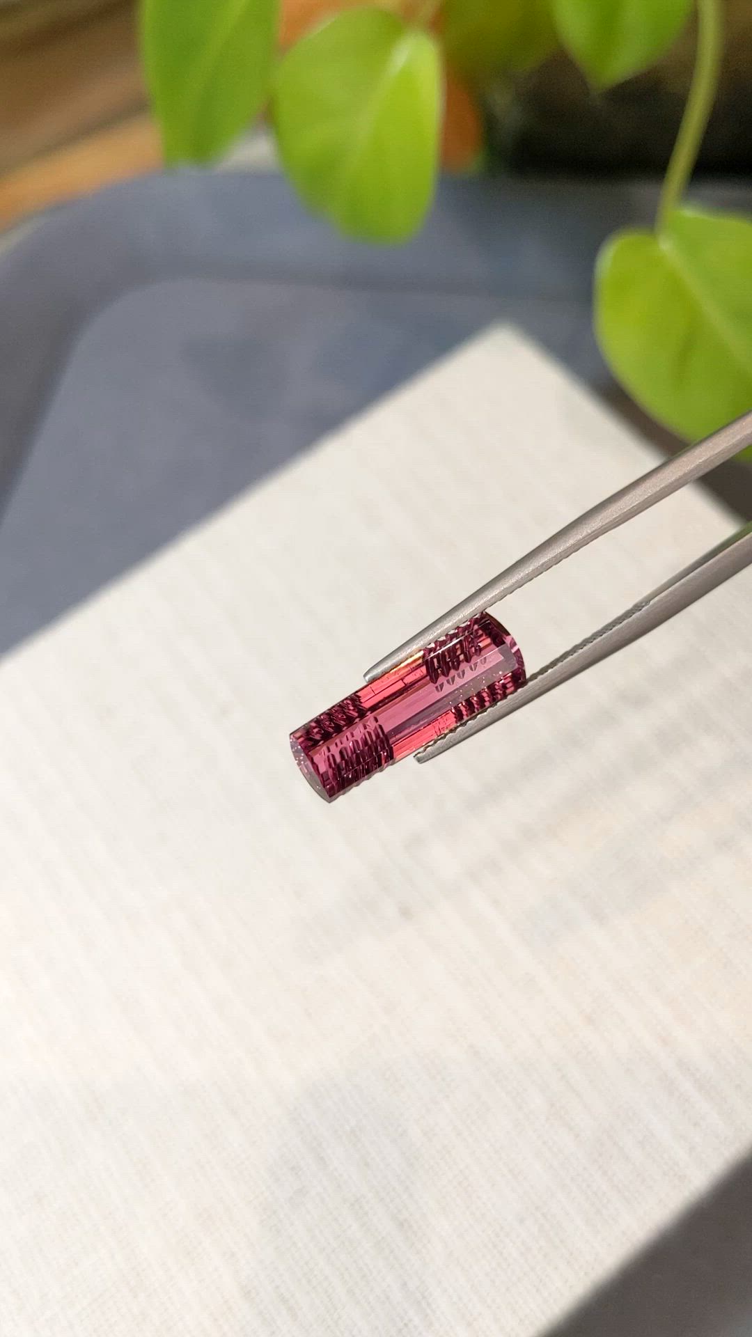 4.12 Ct. Purplish Pink Tourmaline from Mozambique Size Video
