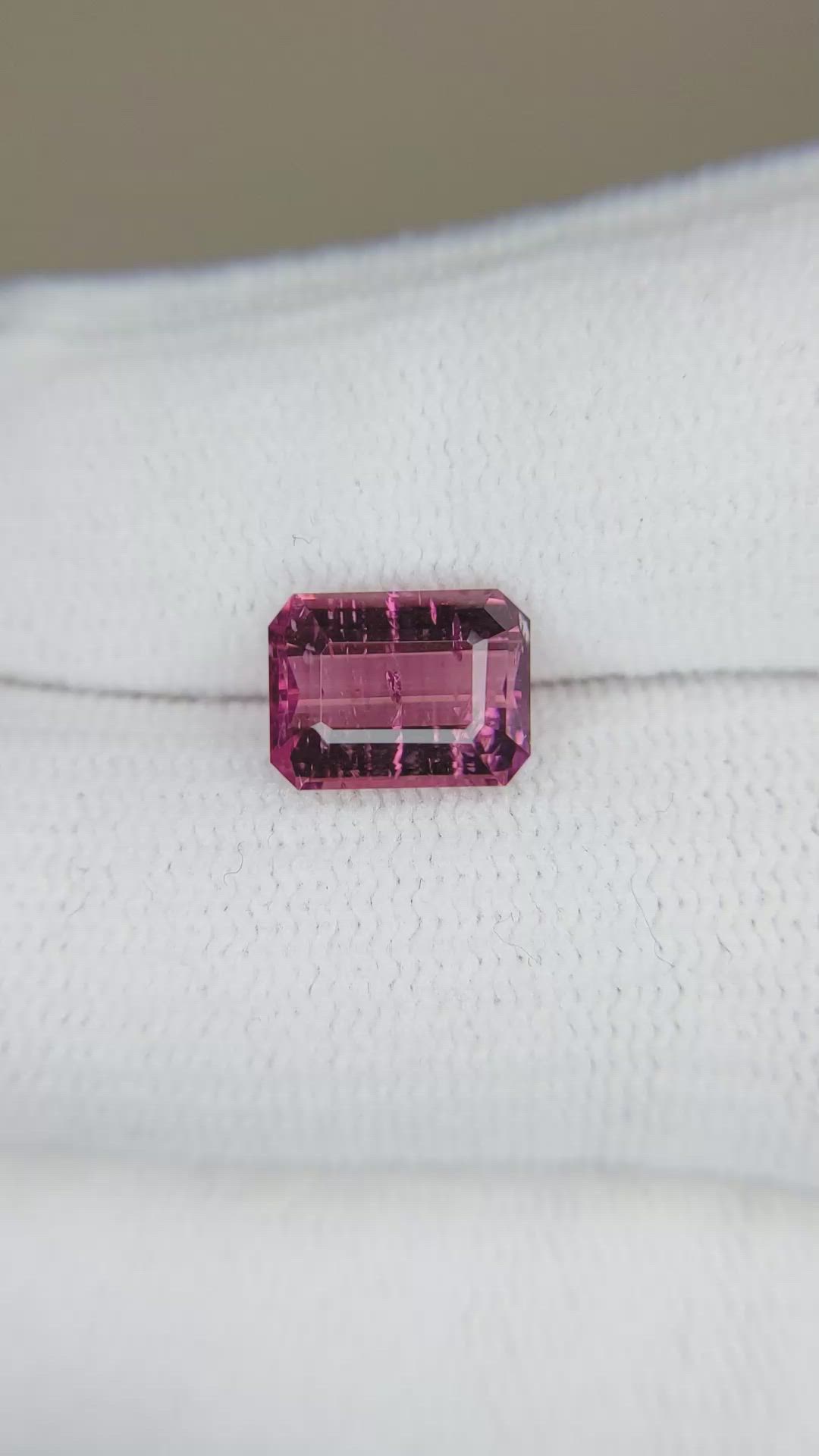 2.55 Ct. Purplish Pink Tourmaline from Mozambique Size Video
