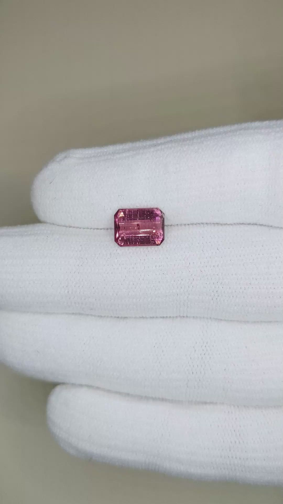 2.55 Ct. Purplish Pink Tourmaline from Mozambique Size Video