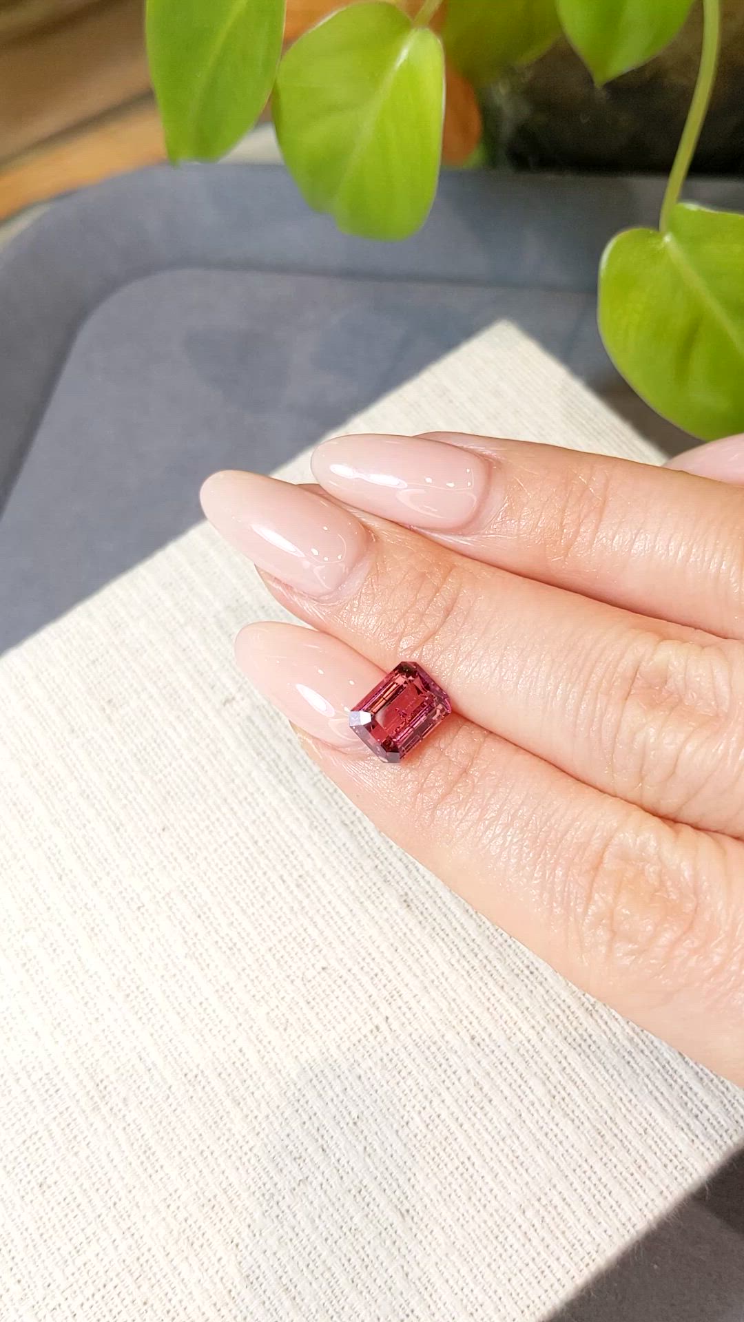 2.55 Ct. Purplish Pink Tourmaline from Mozambique Size Video