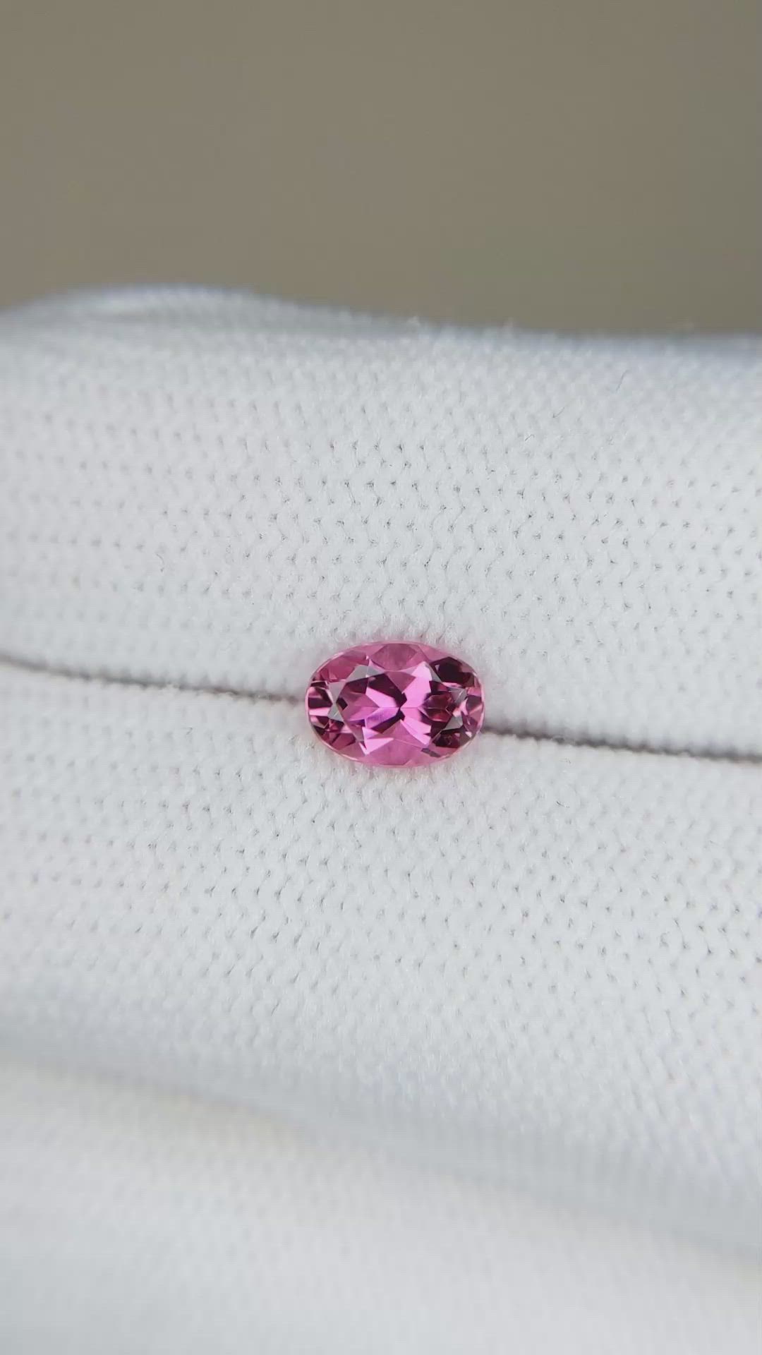 0.68 Ct. Pink Tourmaline from Mozambique Size Video