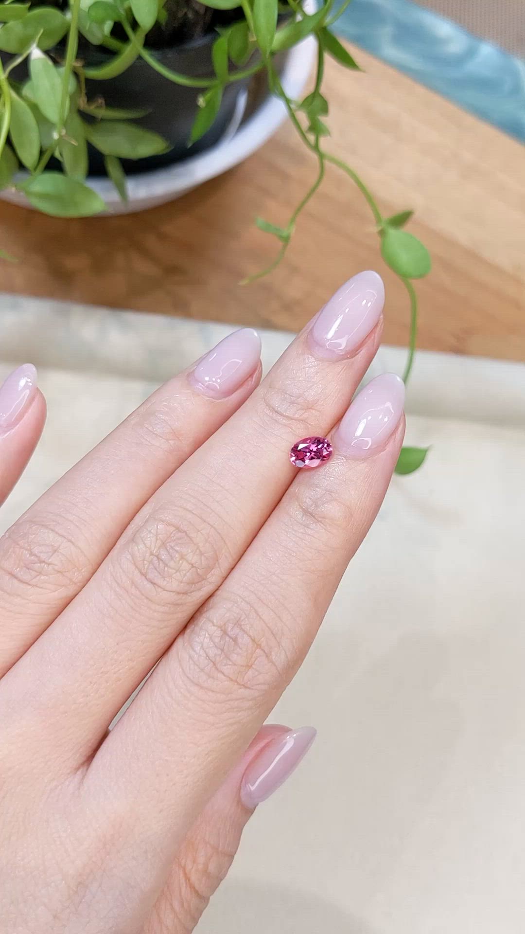 0.68 Ct. Pink Tourmaline from Mozambique Size Video
