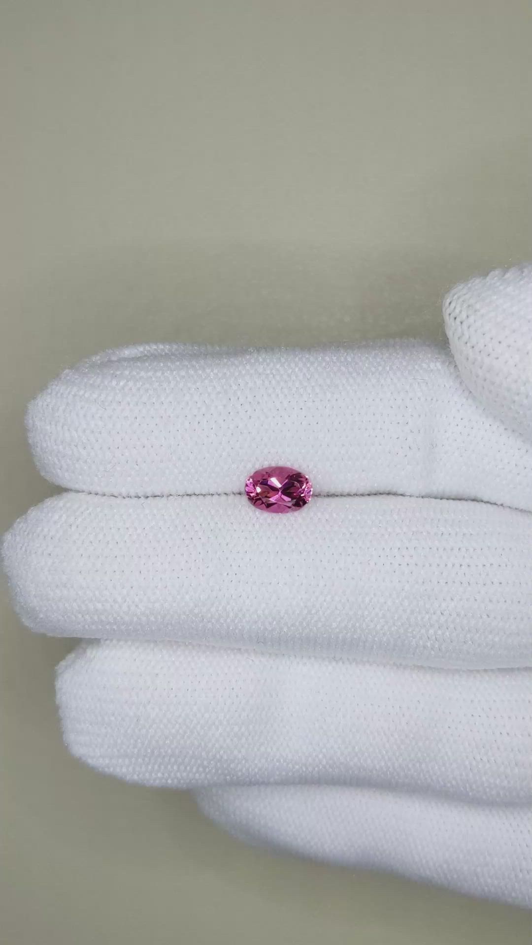 0.68 Ct. Pink Tourmaline from Mozambique Size Video