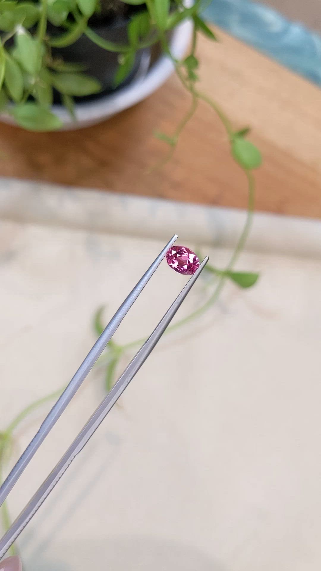 0.78 Ct. Purplish Pink Tourmaline from Mozambique Size Video