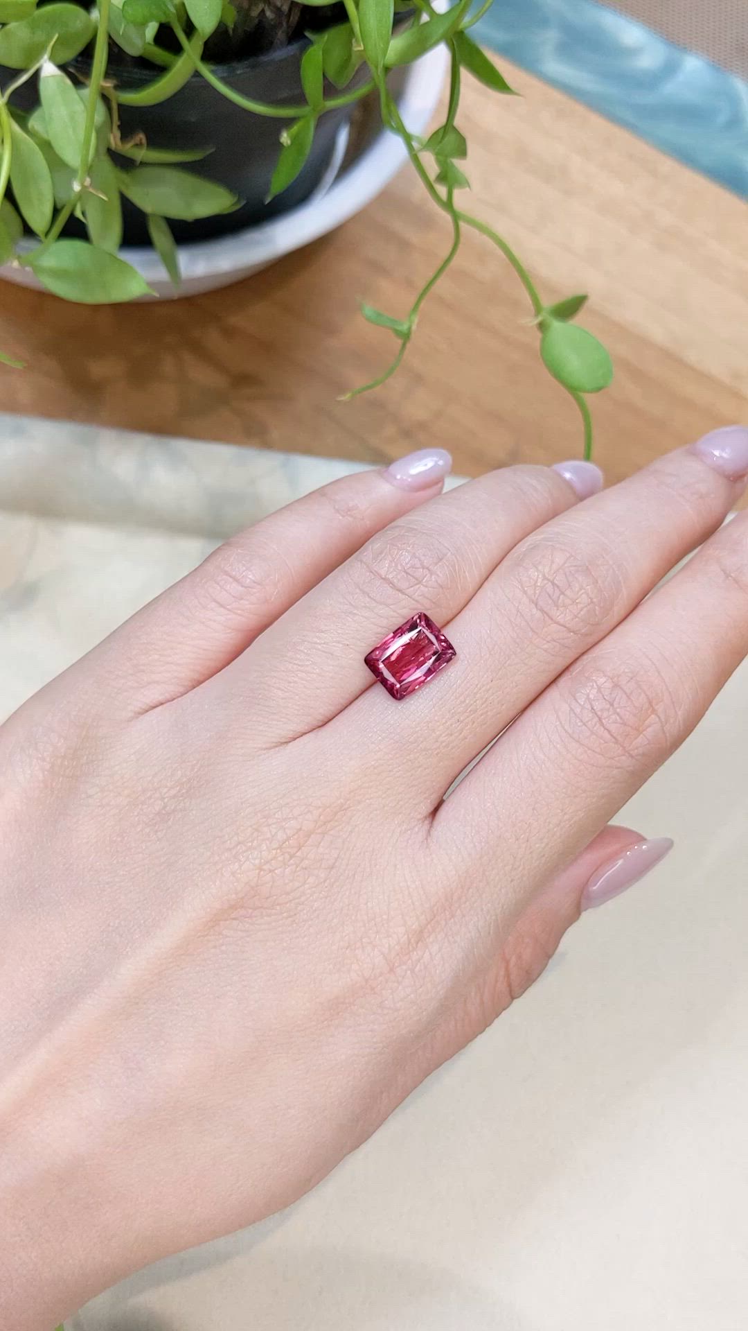 3.39 Ct. Pink Tourmaline from Mozambique Size Video