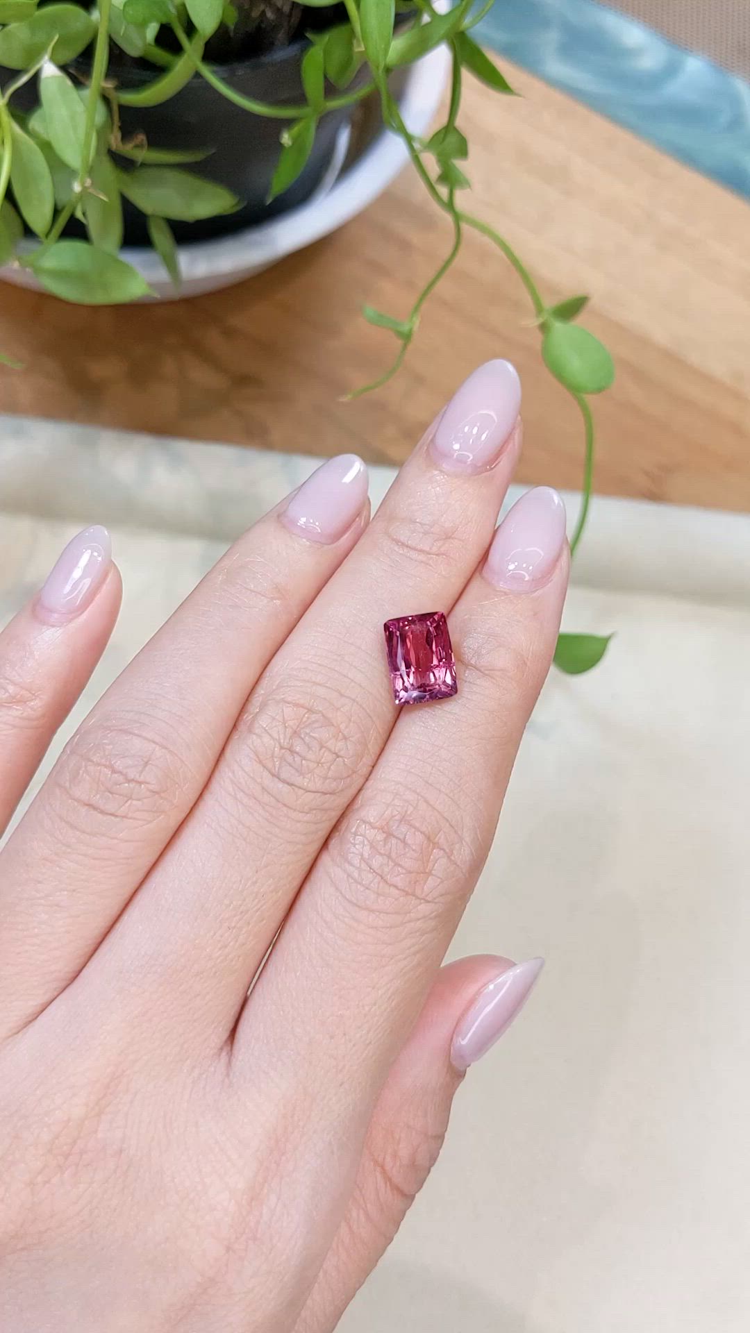 3.39 Ct. Pink Tourmaline from Mozambique Size Video