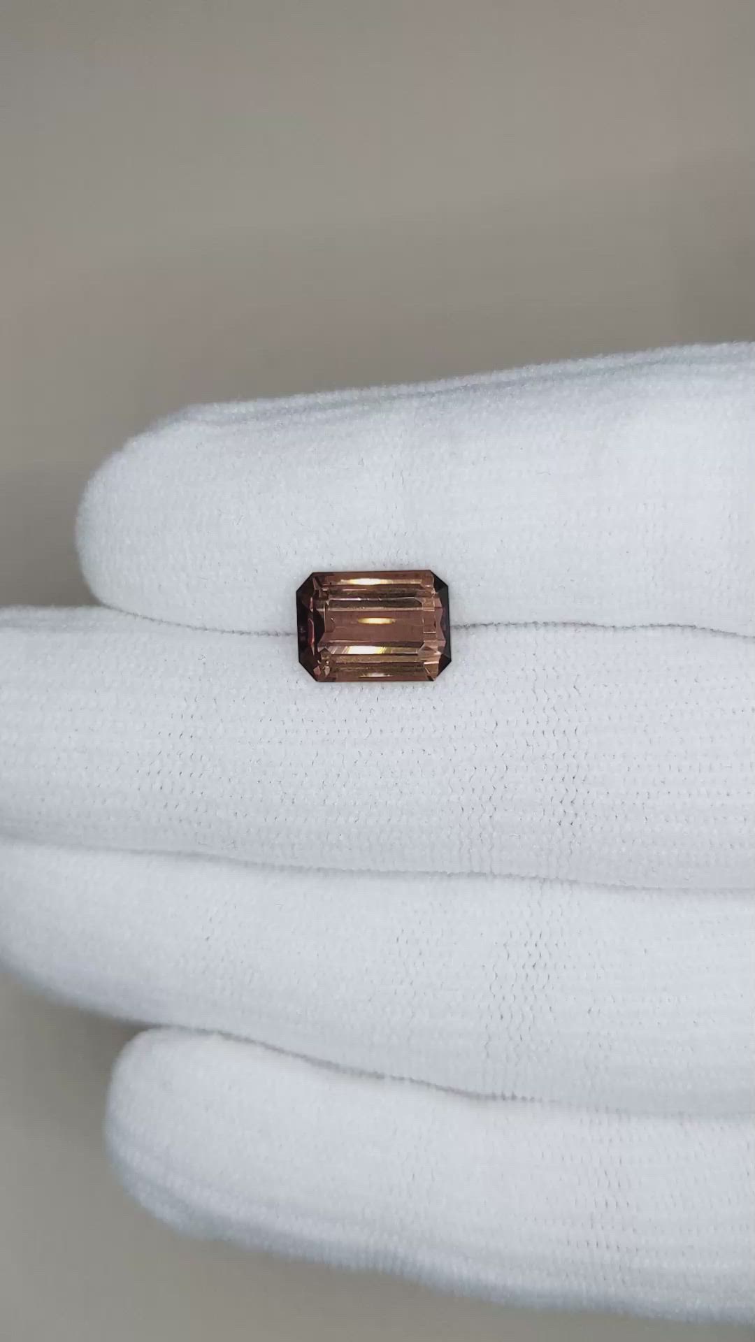 3.30 Ct. Brown Tourmaline from Mozambique Size Video