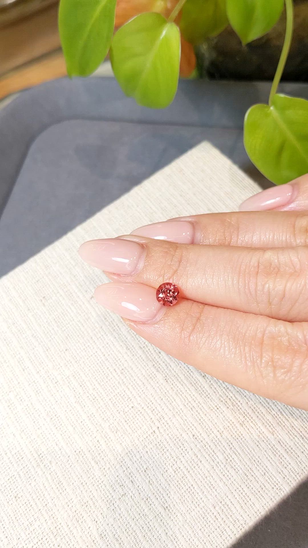 0.76 Ct. Pink Tourmaline from Mozambique Size Video