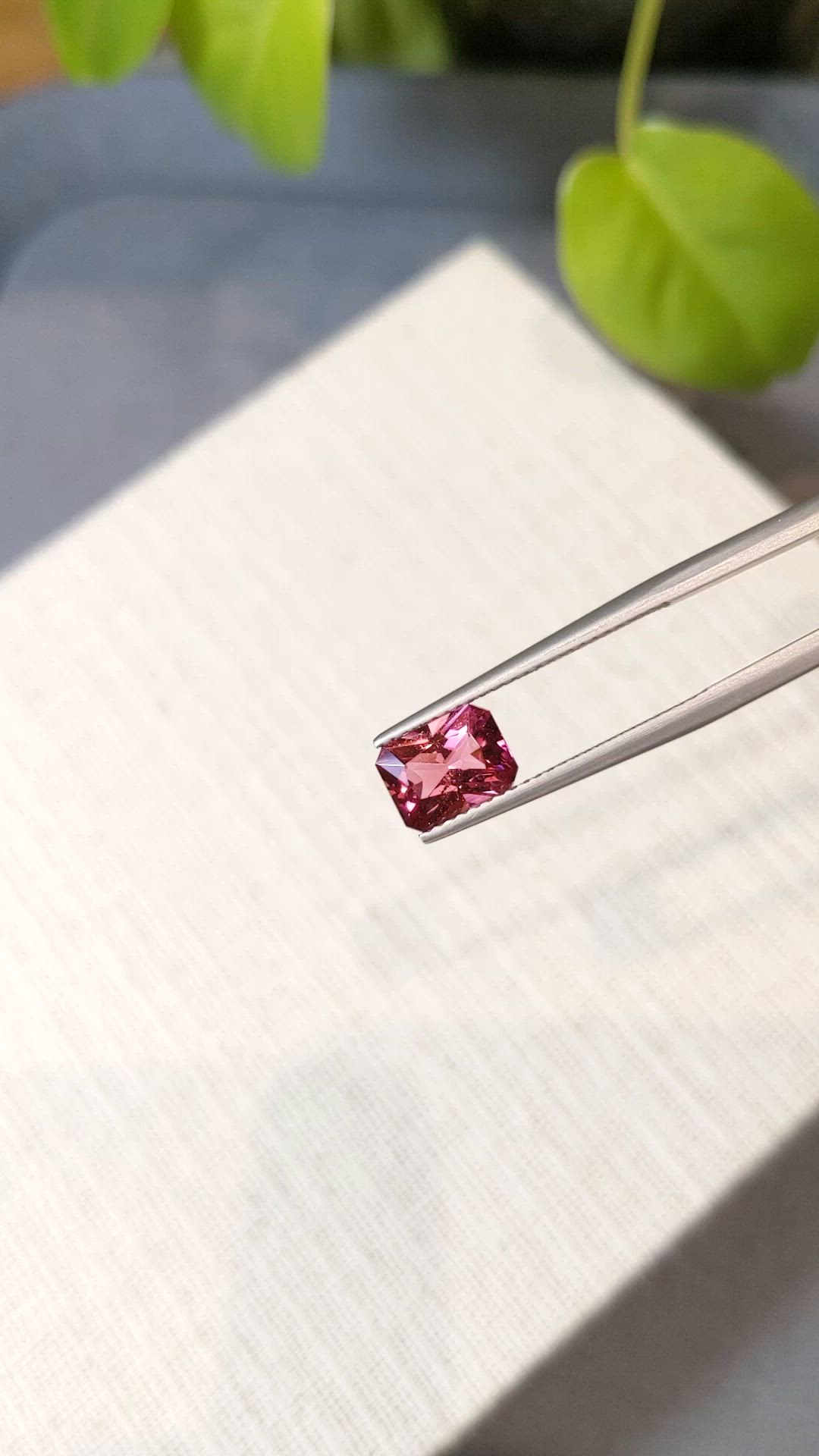 1.42 Ct. Purplish Pink Tourmaline from Mozambique Size Video