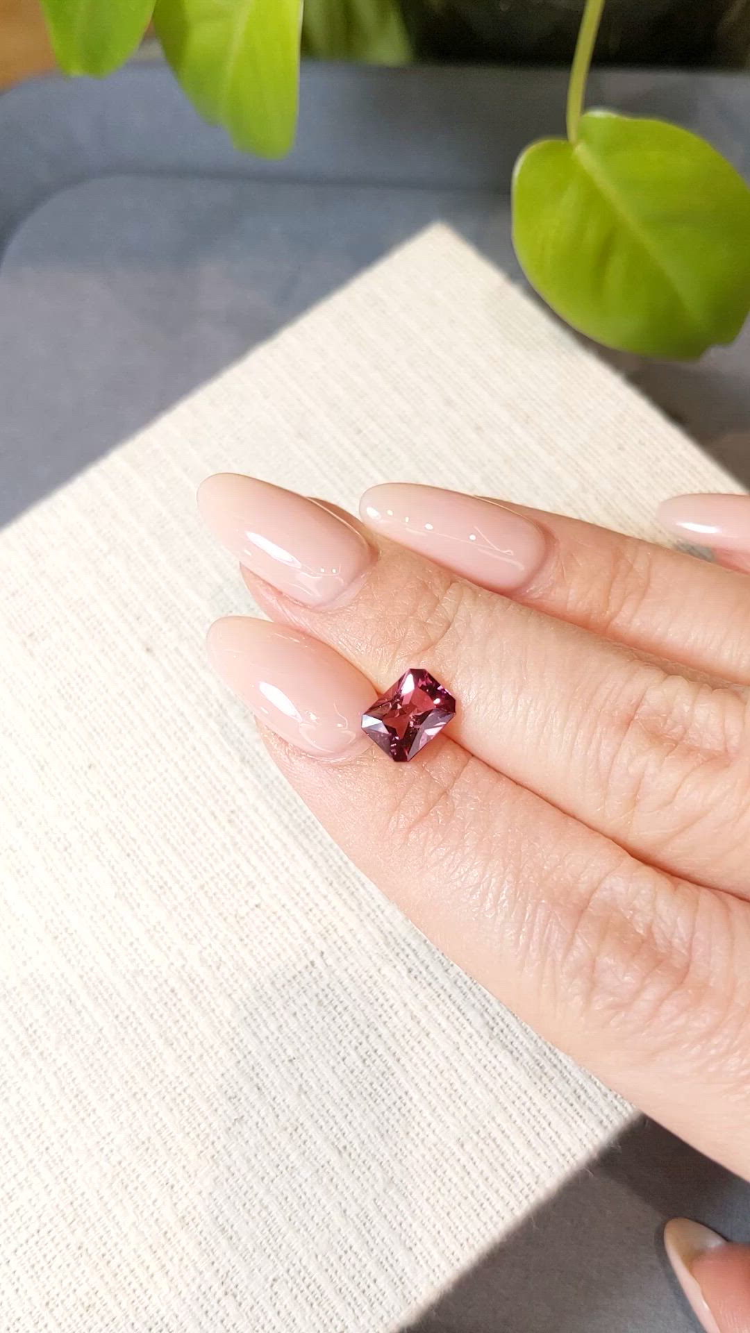 1.42 Ct. Purplish Pink Tourmaline from Mozambique Size Video