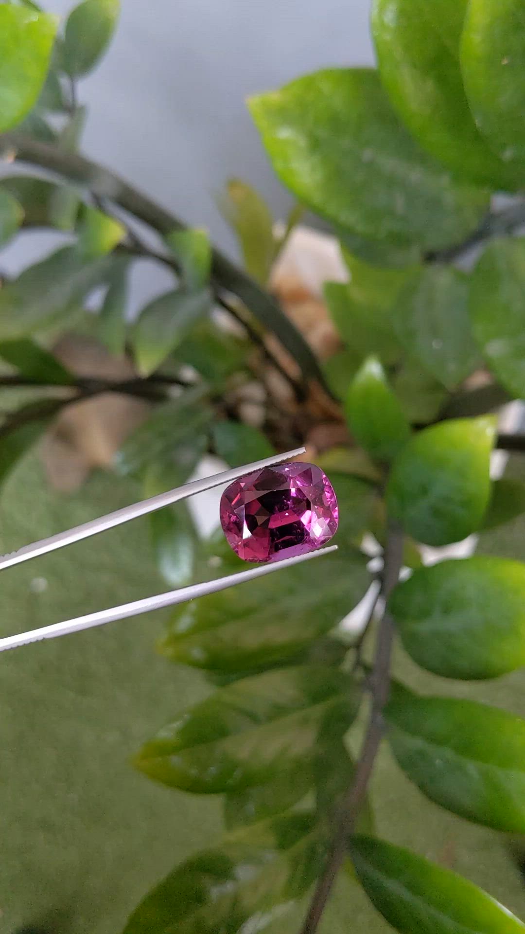 16.32 Ct. Purplish Pink Tourmaline from Mozambique Size Video