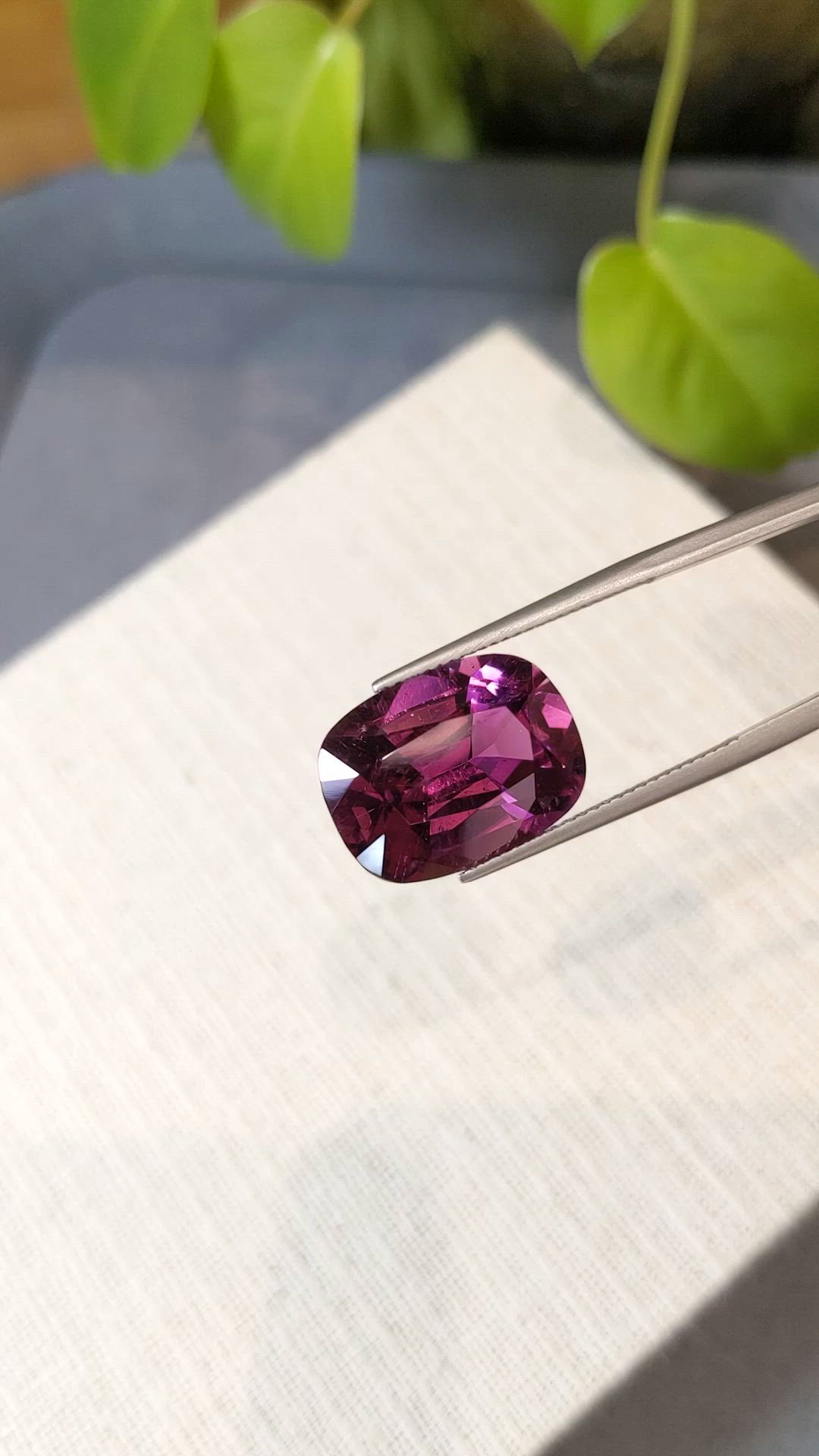 12.26 Ct. Purplish Pink Tourmaline from Mozambique Size Video
