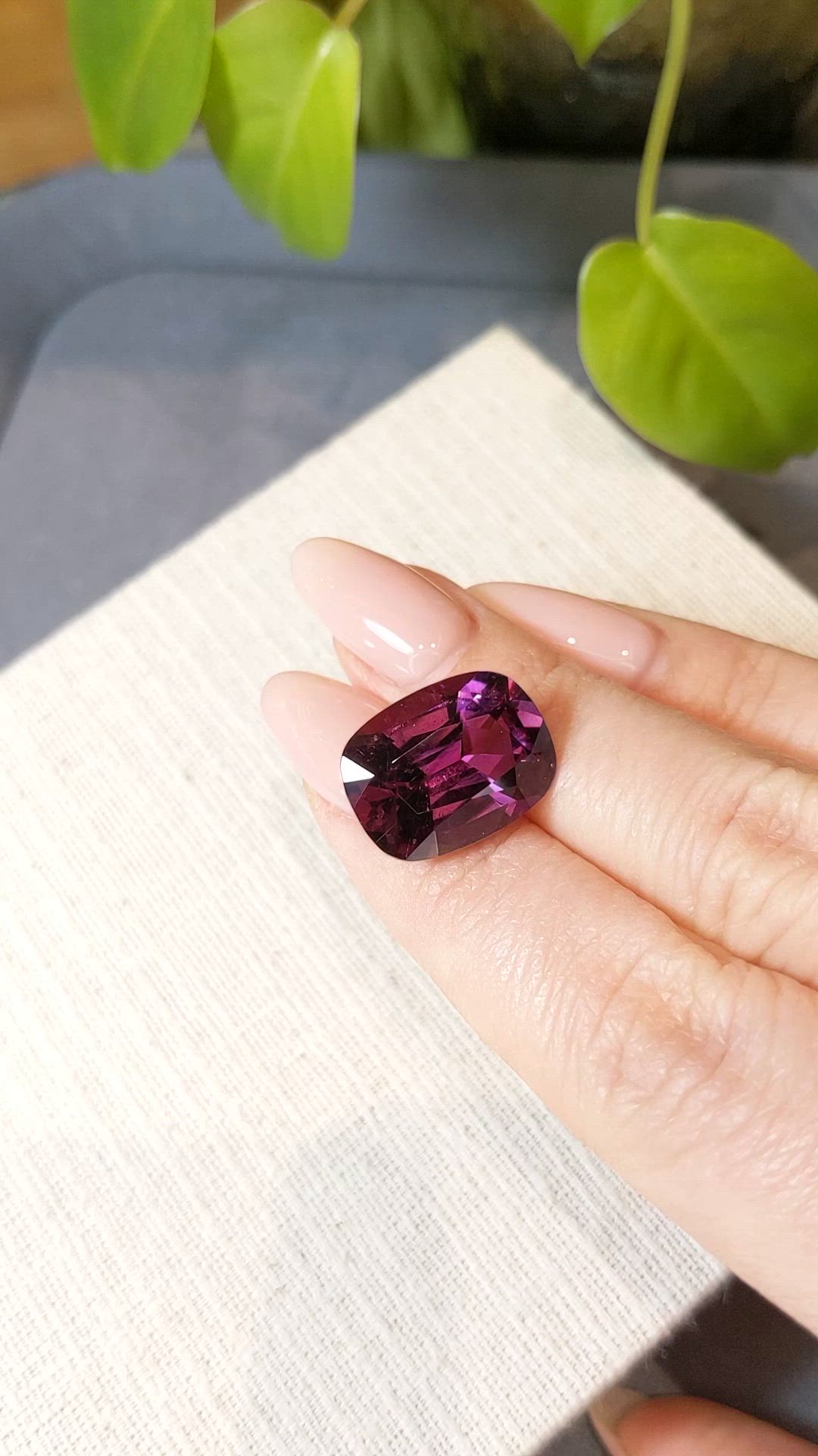 12.26 Ct. Purplish Pink Tourmaline from Mozambique Size Video