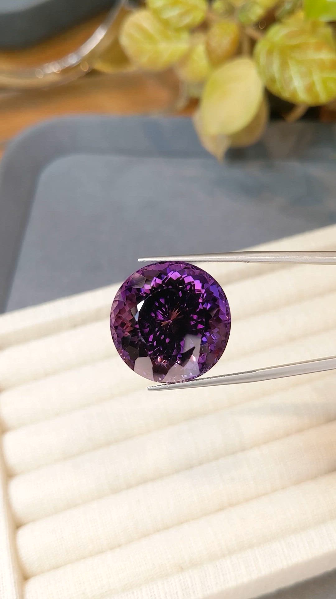 47.40 Ct. Purple Amethyst from Brazil Size Video