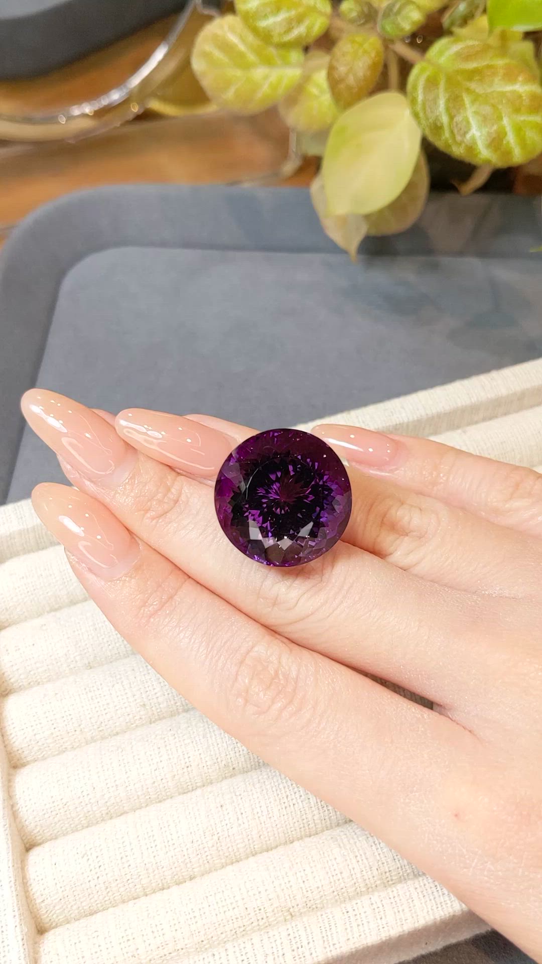 47.40 Ct. Purple Amethyst from Brazil Size Video