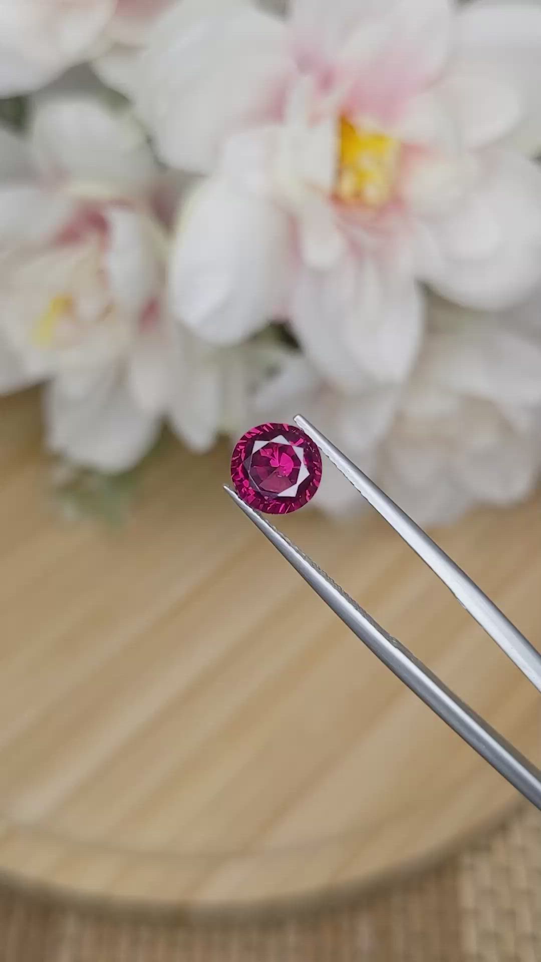 2.19 Ct. Reddish Pink Garnet from Ceylon (Sri Lanka) Size Video