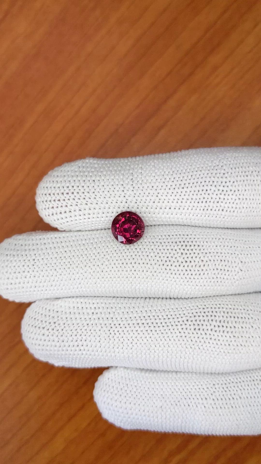 2.19 Ct. Reddish Pink Garnet from Ceylon (Sri Lanka) Size Video