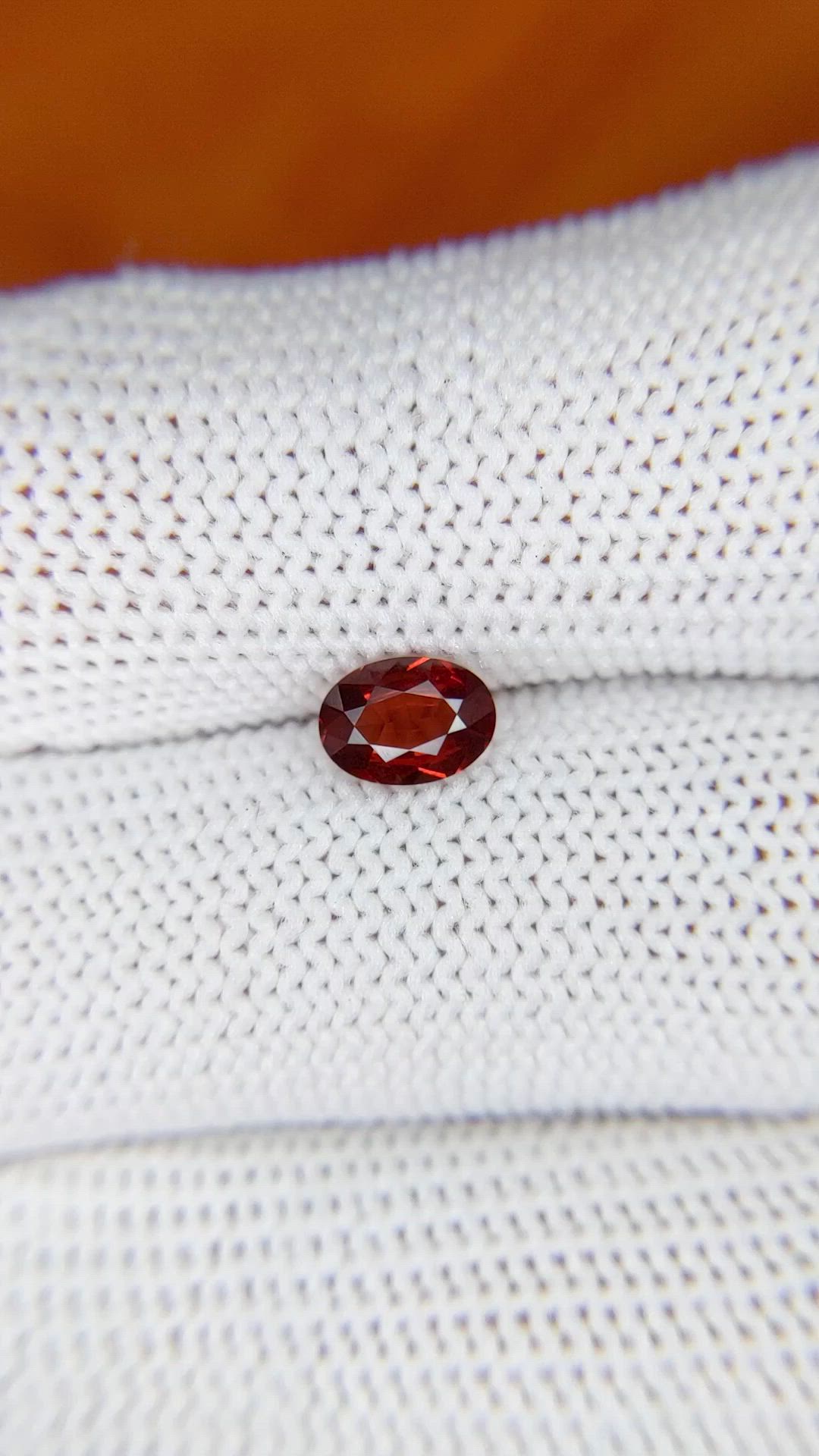 0.69 Ct. Garnet from Ceylon (Sri Lanka) Size Video