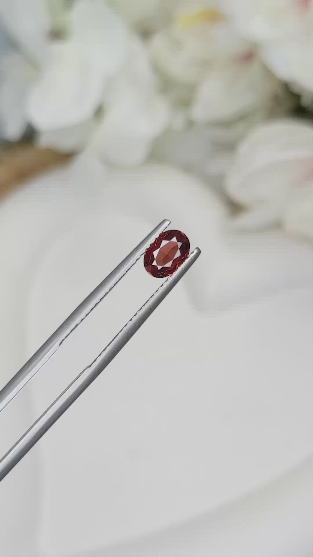 0.69 Ct. Garnet from Ceylon (Sri Lanka) Size Video