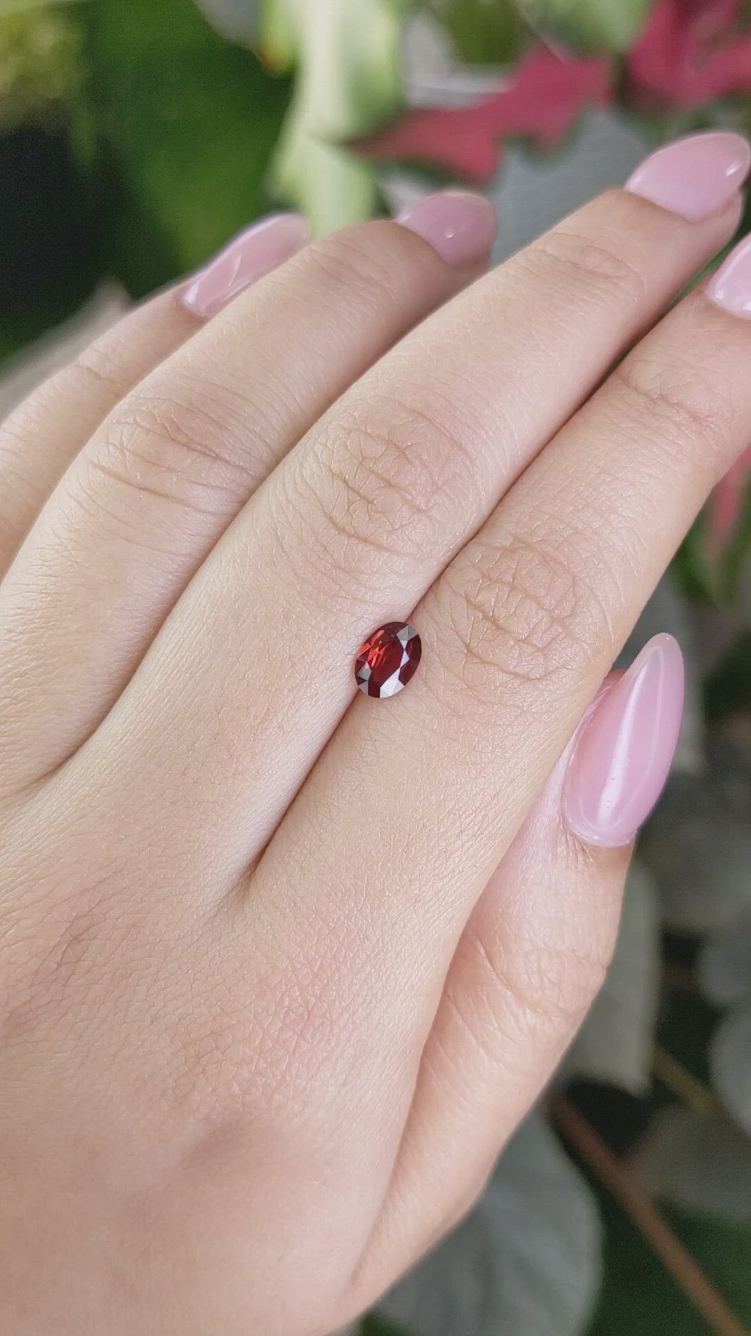 0.69 Ct. Garnet from Ceylon (Sri Lanka) Size Video