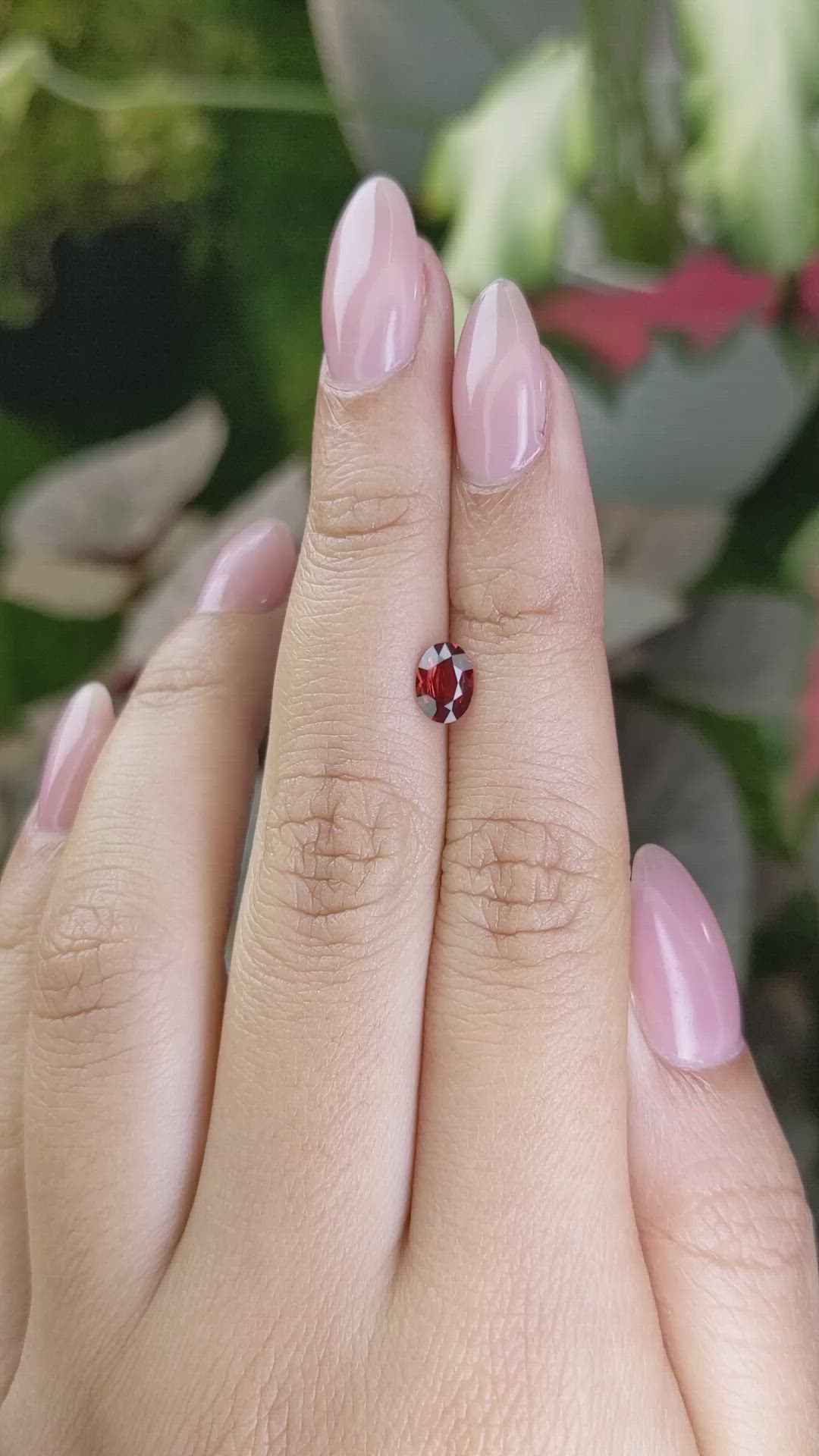 0.69 Ct. Garnet from Ceylon (Sri Lanka) Size Video