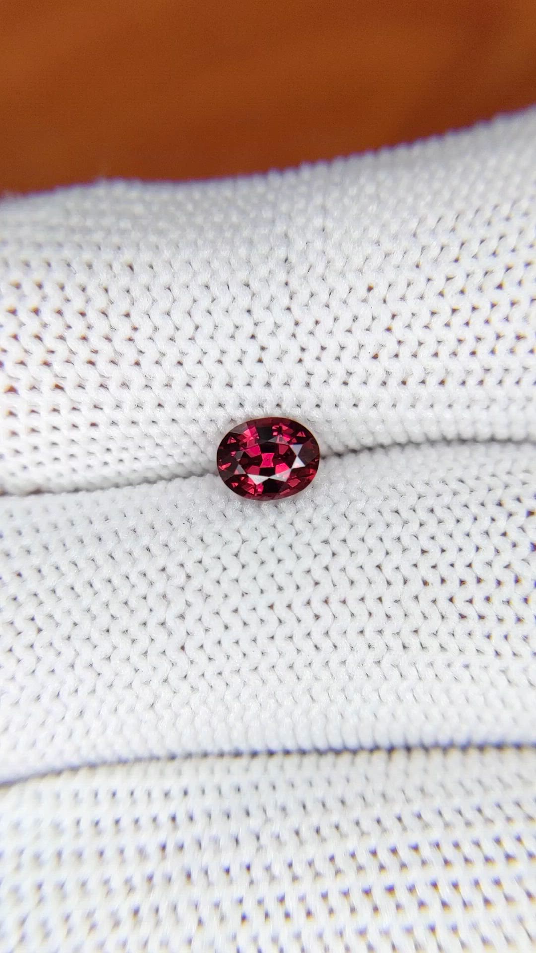 0.71 Ct. Rhodolite Garnet from Ceylon (Sri Lanka) Size Video