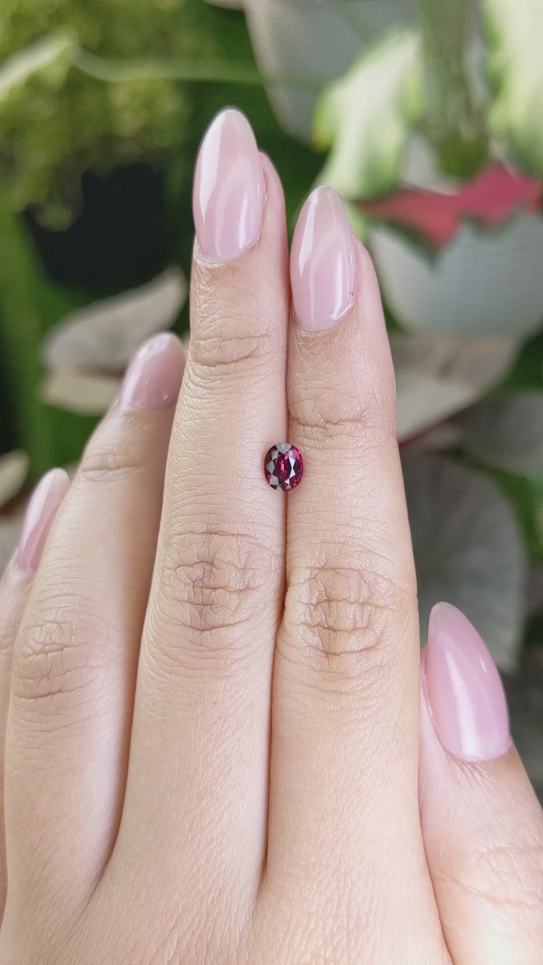 0.71 Ct. Rhodolite Garnet from Ceylon (Sri Lanka) Size Video