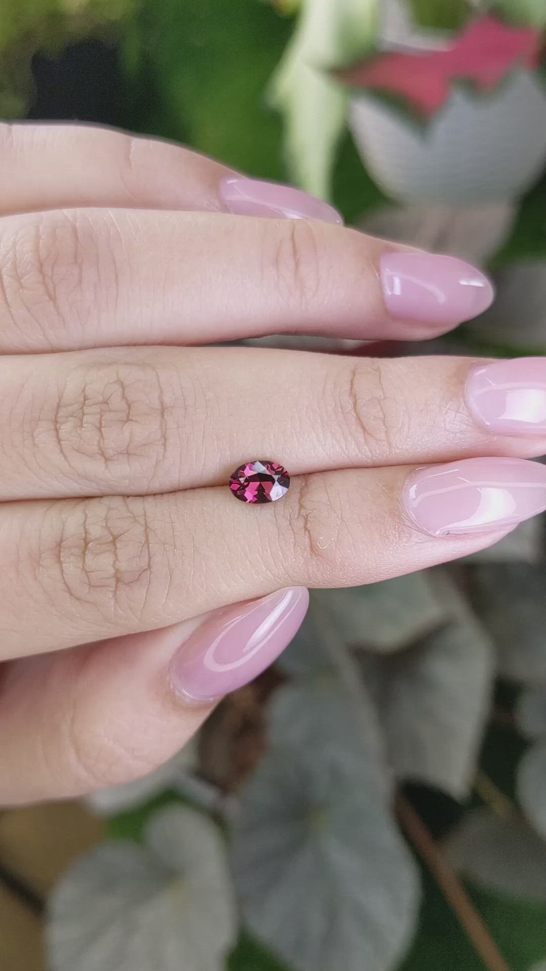 0.76 Ct. Garnet from Ceylon (Sri Lanka) Size Video