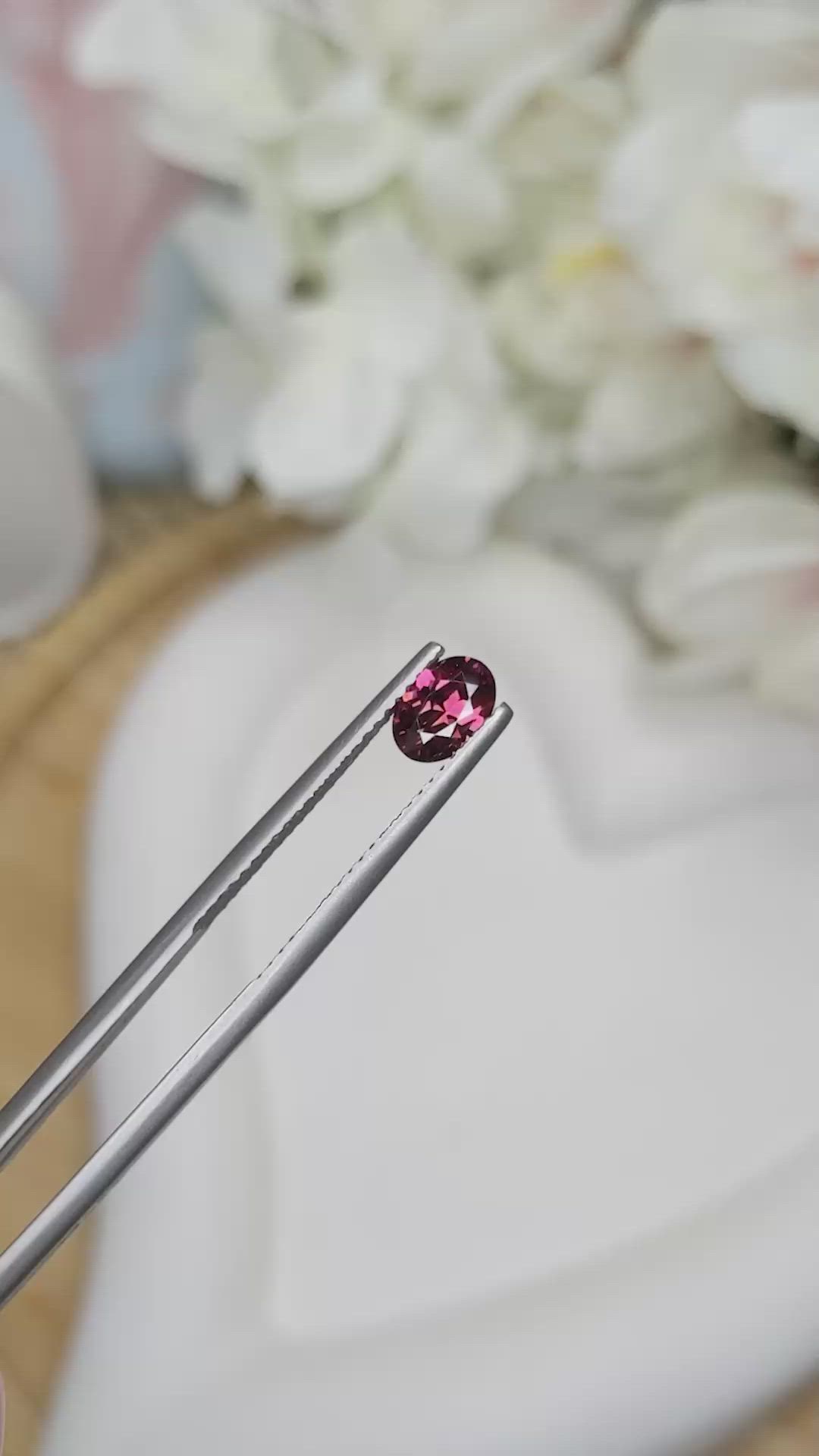 0.76 Ct. Garnet from Ceylon (Sri Lanka) Size Video
