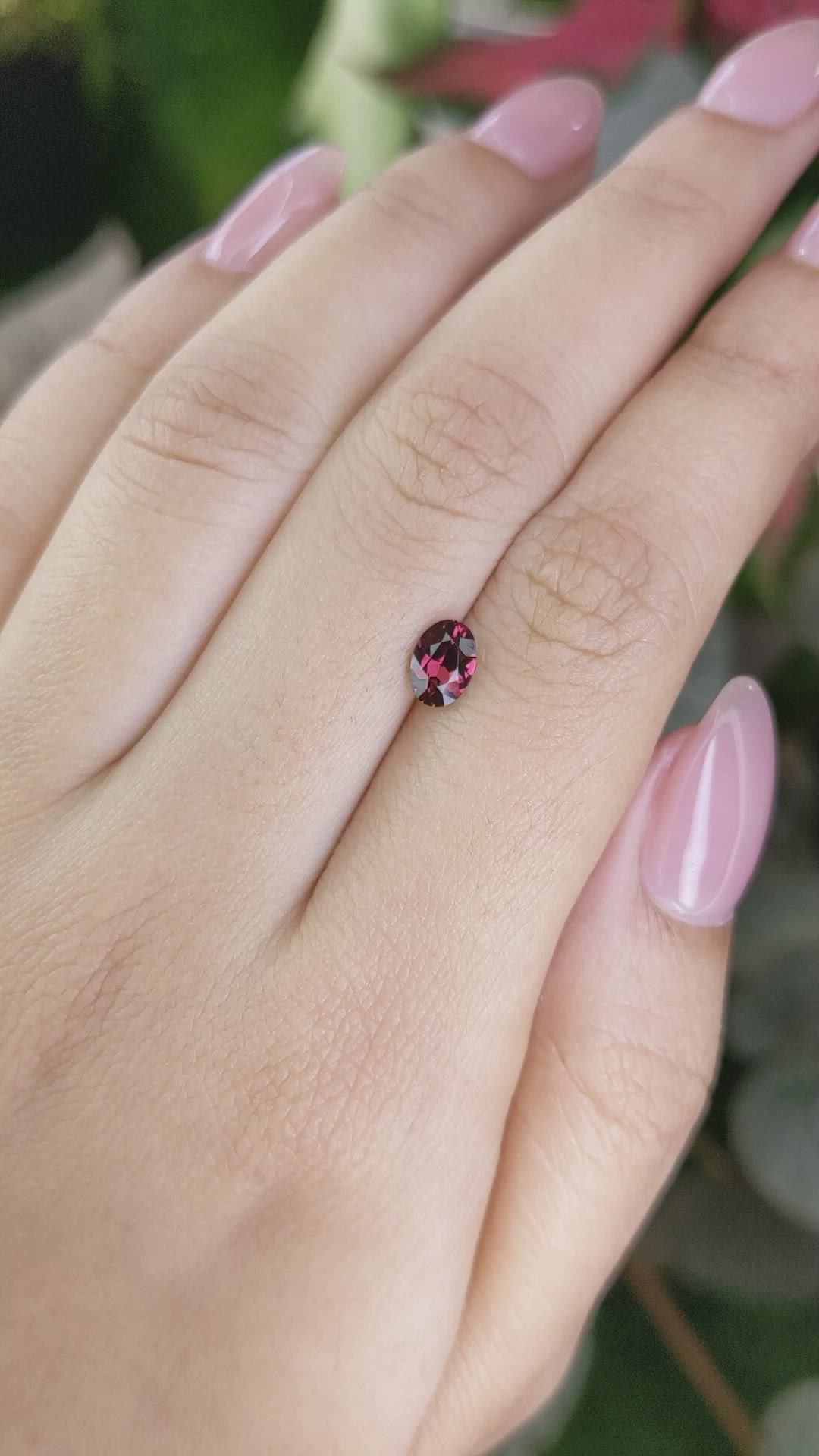 0.76 Ct. Garnet from Ceylon (Sri Lanka) Size Video