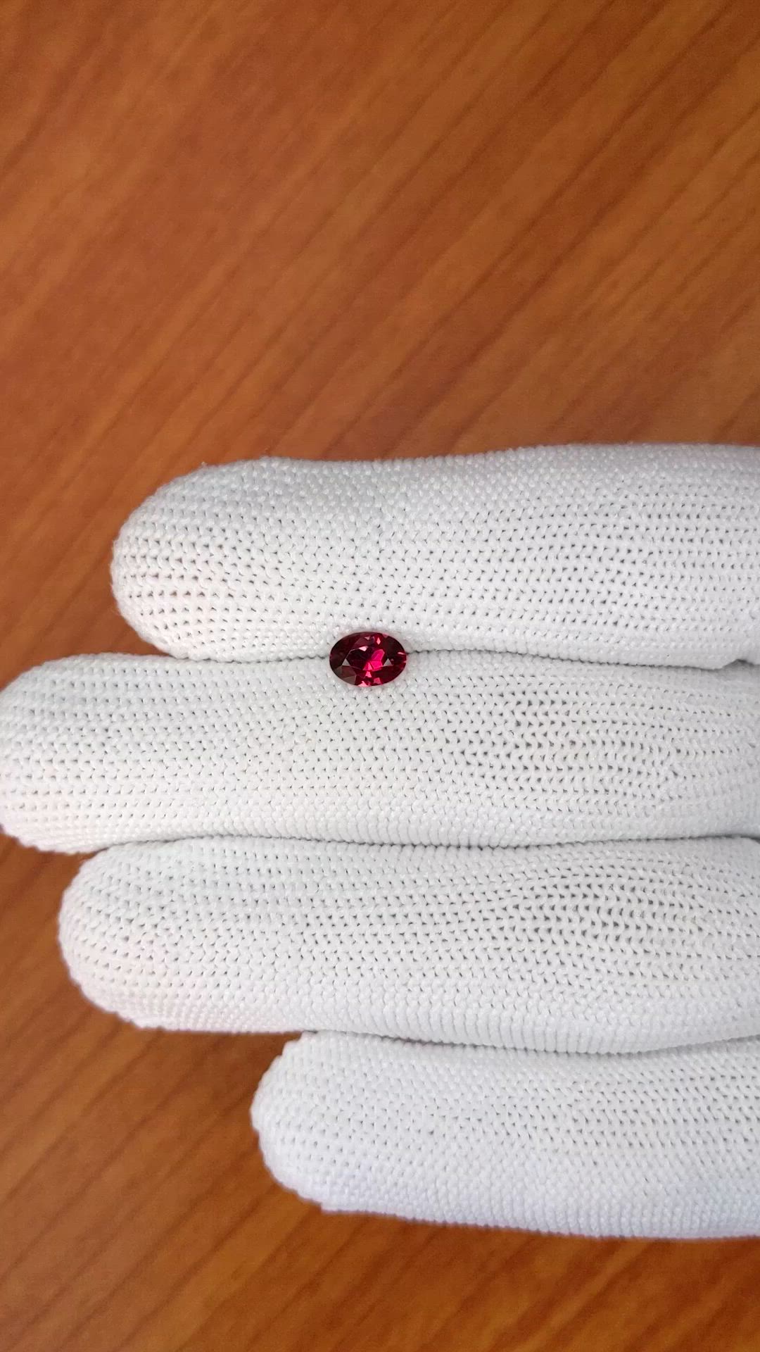 0.76 Ct. Garnet from Ceylon (Sri Lanka) Size Video