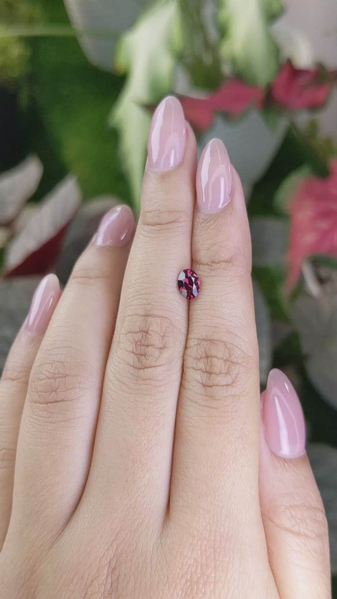 0.76 Ct. Garnet from Ceylon (Sri Lanka) Size Video