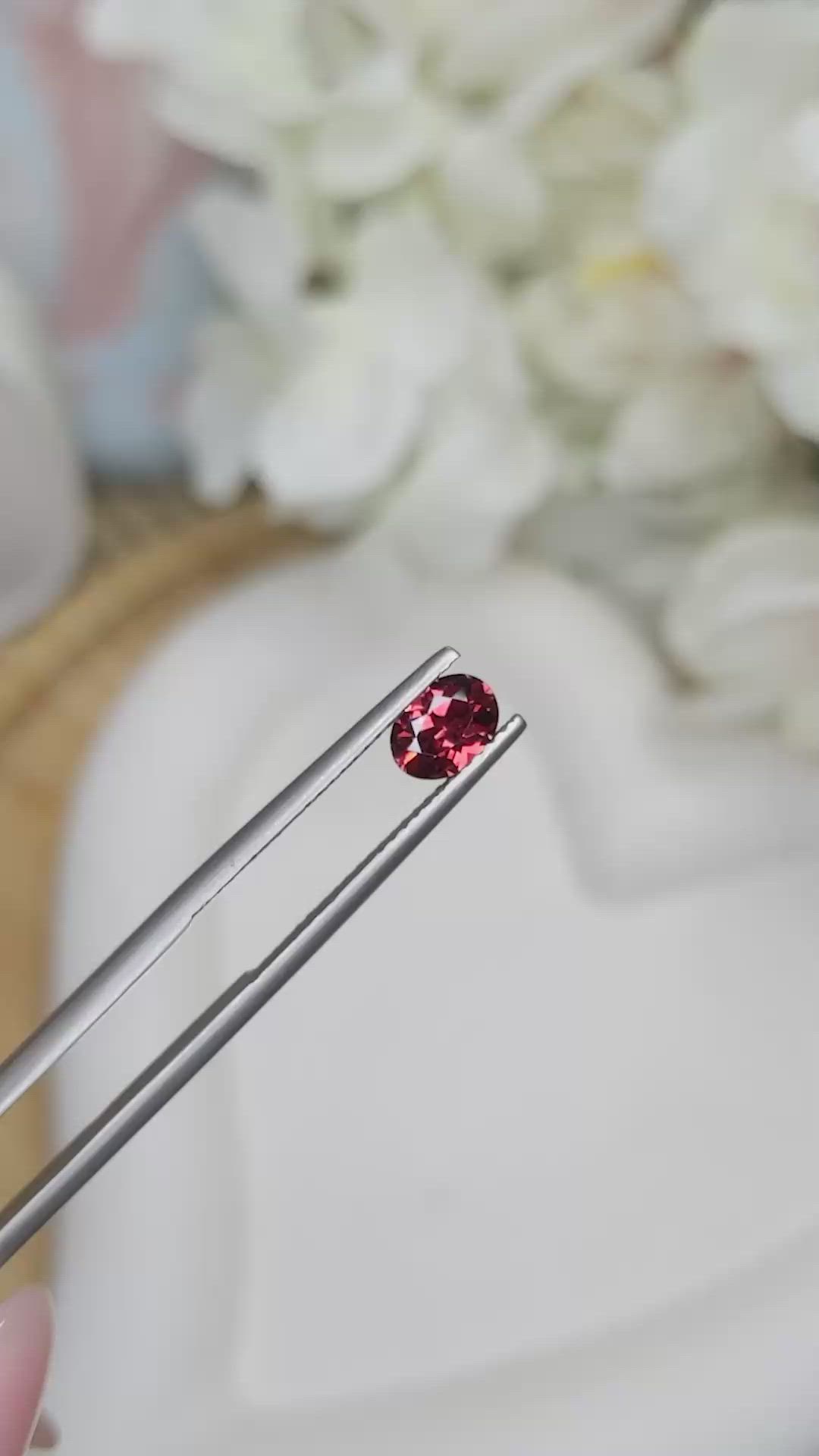 0.74 Ct. Garnet from Ceylon (Sri Lanka) Size Video