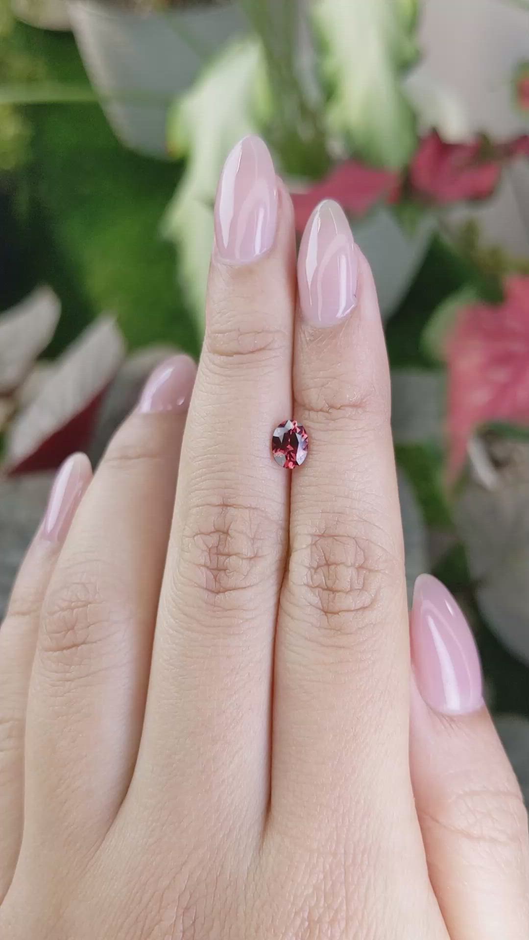 0.74 Ct. Garnet from Ceylon (Sri Lanka) Size Video