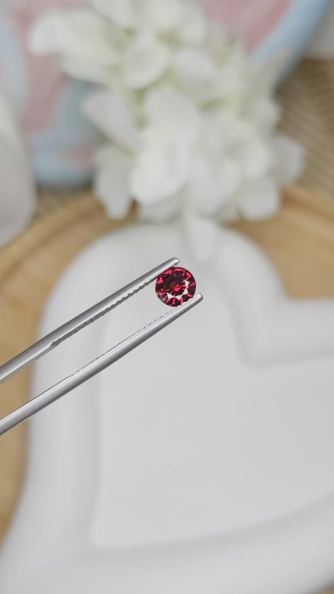 0.79 Ct. Garnet from Ceylon (Sri Lanka) Size Video