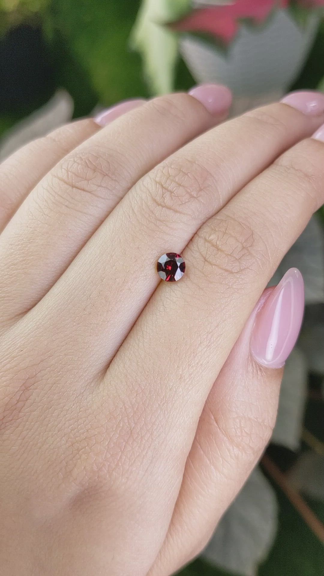 0.79 Ct. Garnet from Ceylon (Sri Lanka) Size Video