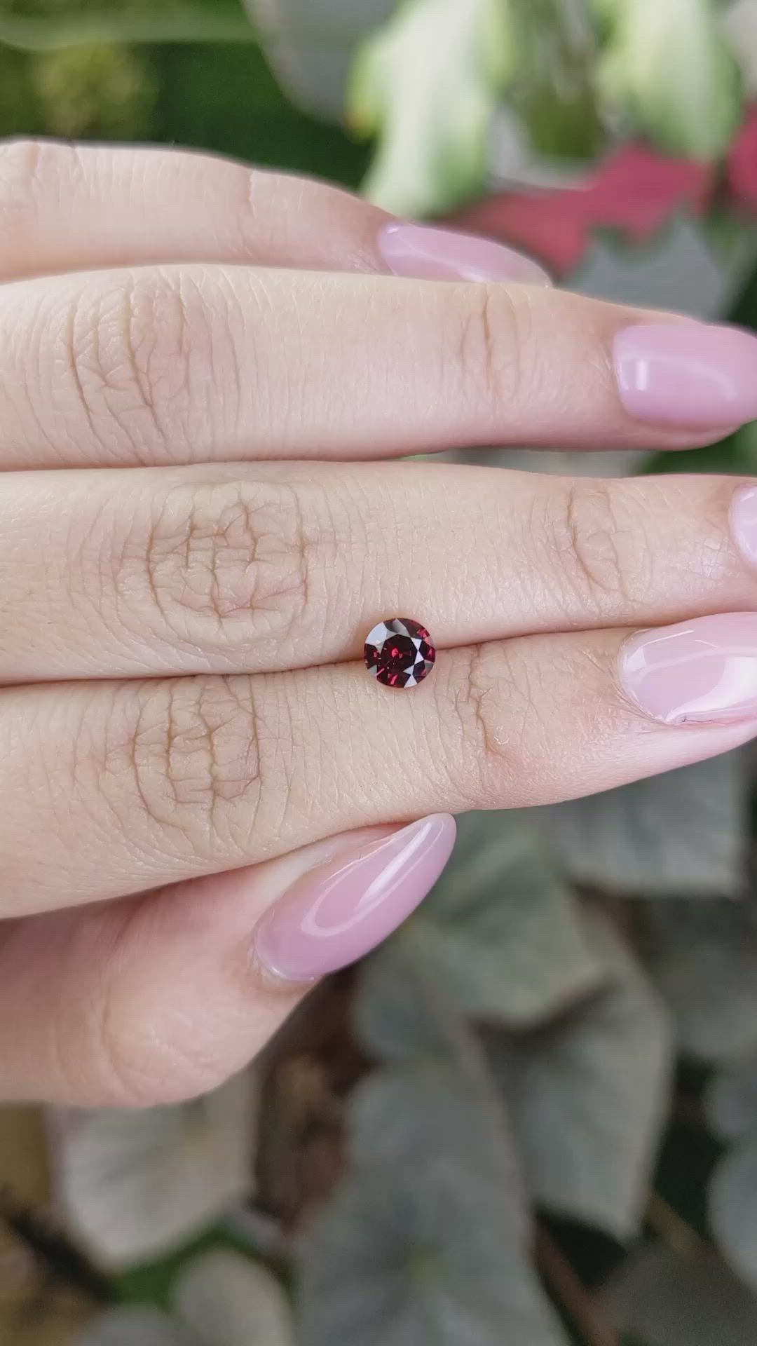 0.79 Ct. Garnet from Ceylon (Sri Lanka) Size Video