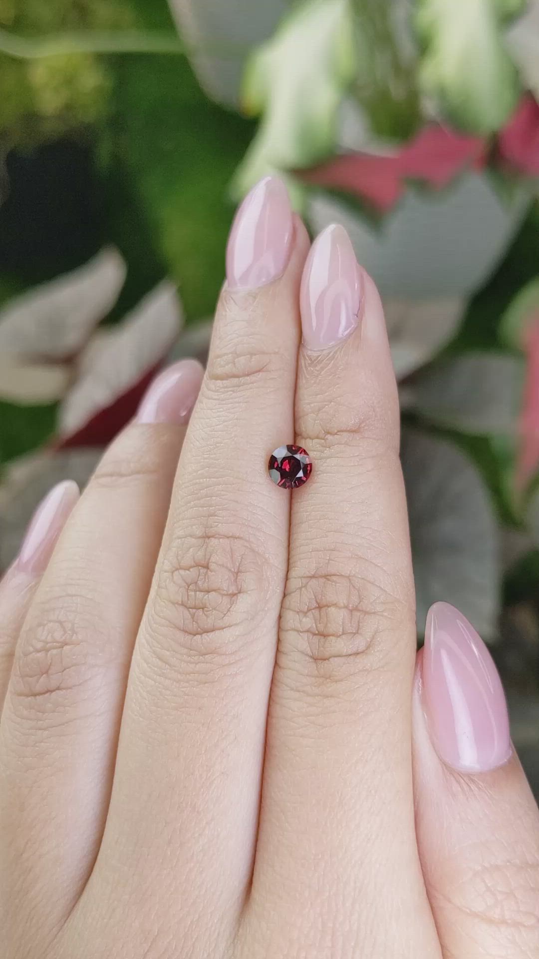 0.79 Ct. Garnet from Ceylon (Sri Lanka) Size Video