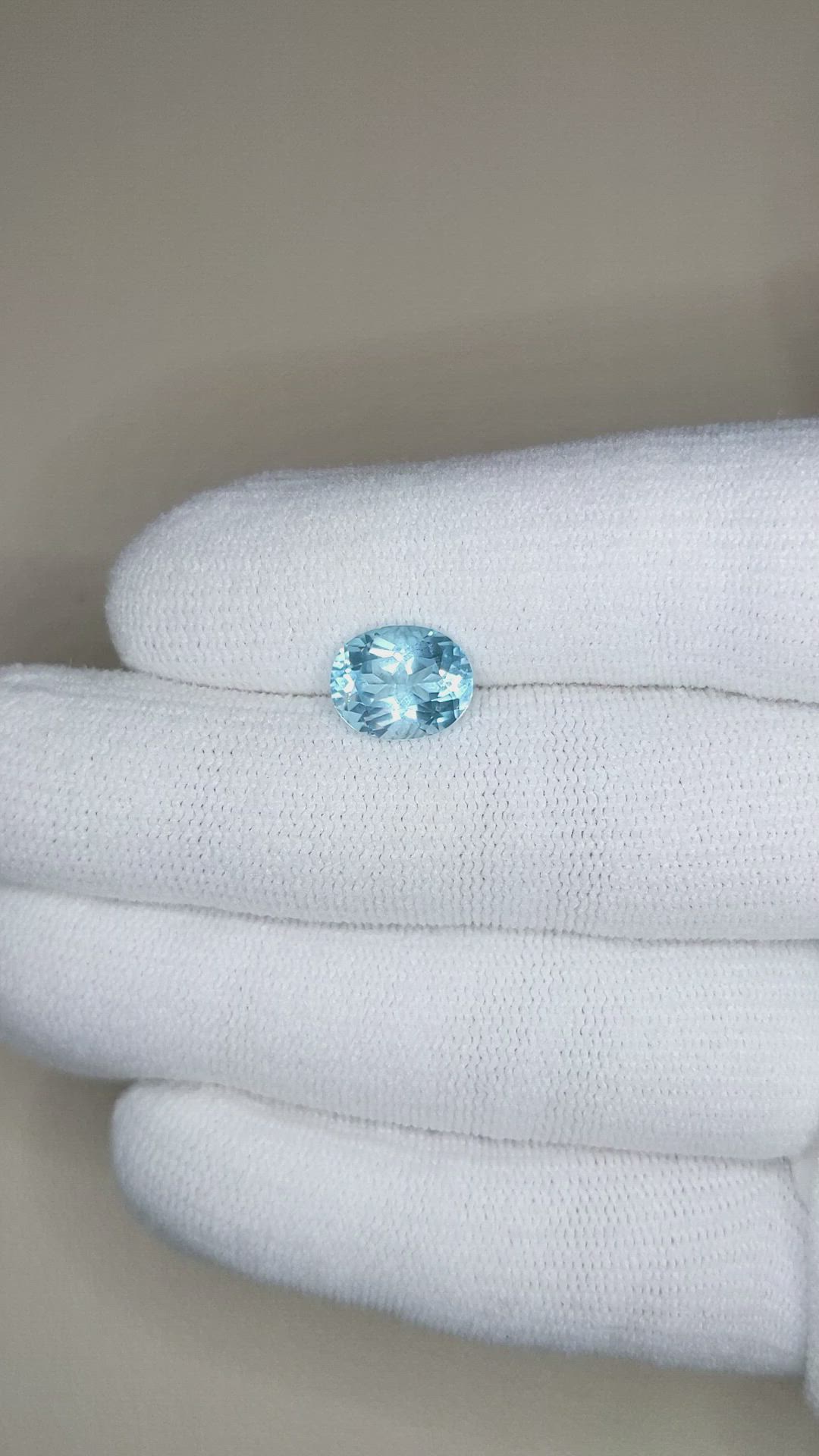 3.59 Ct. Sky Blue Topaz from Brazil Size Video