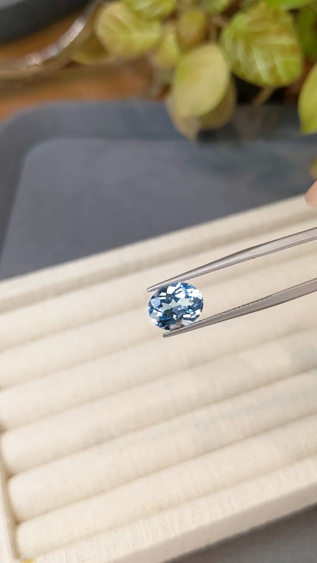 3.59 Ct. Sky Blue Topaz from Brazil Size Video