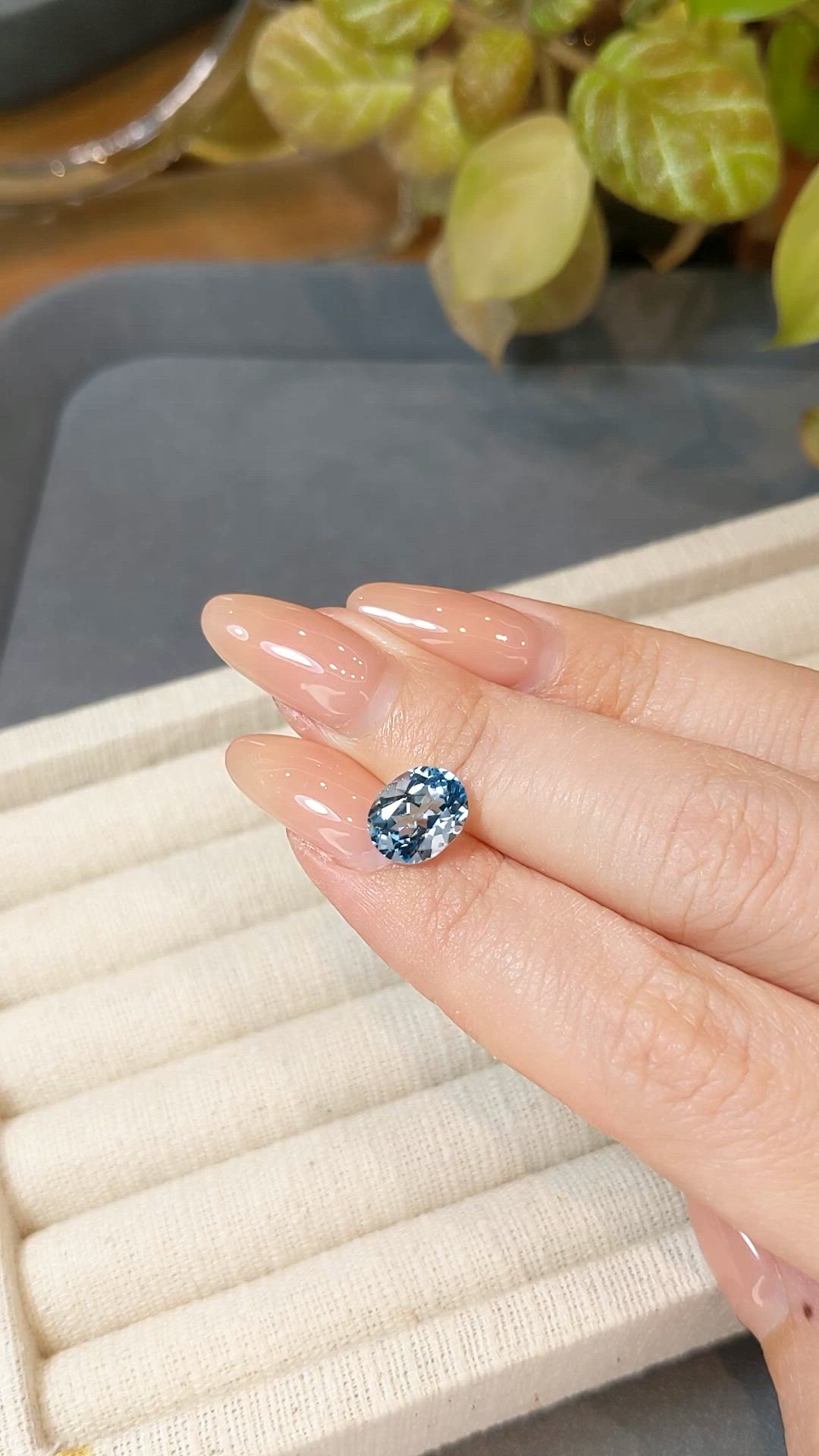 3.59 Ct. Sky Blue Topaz from Brazil Size Video