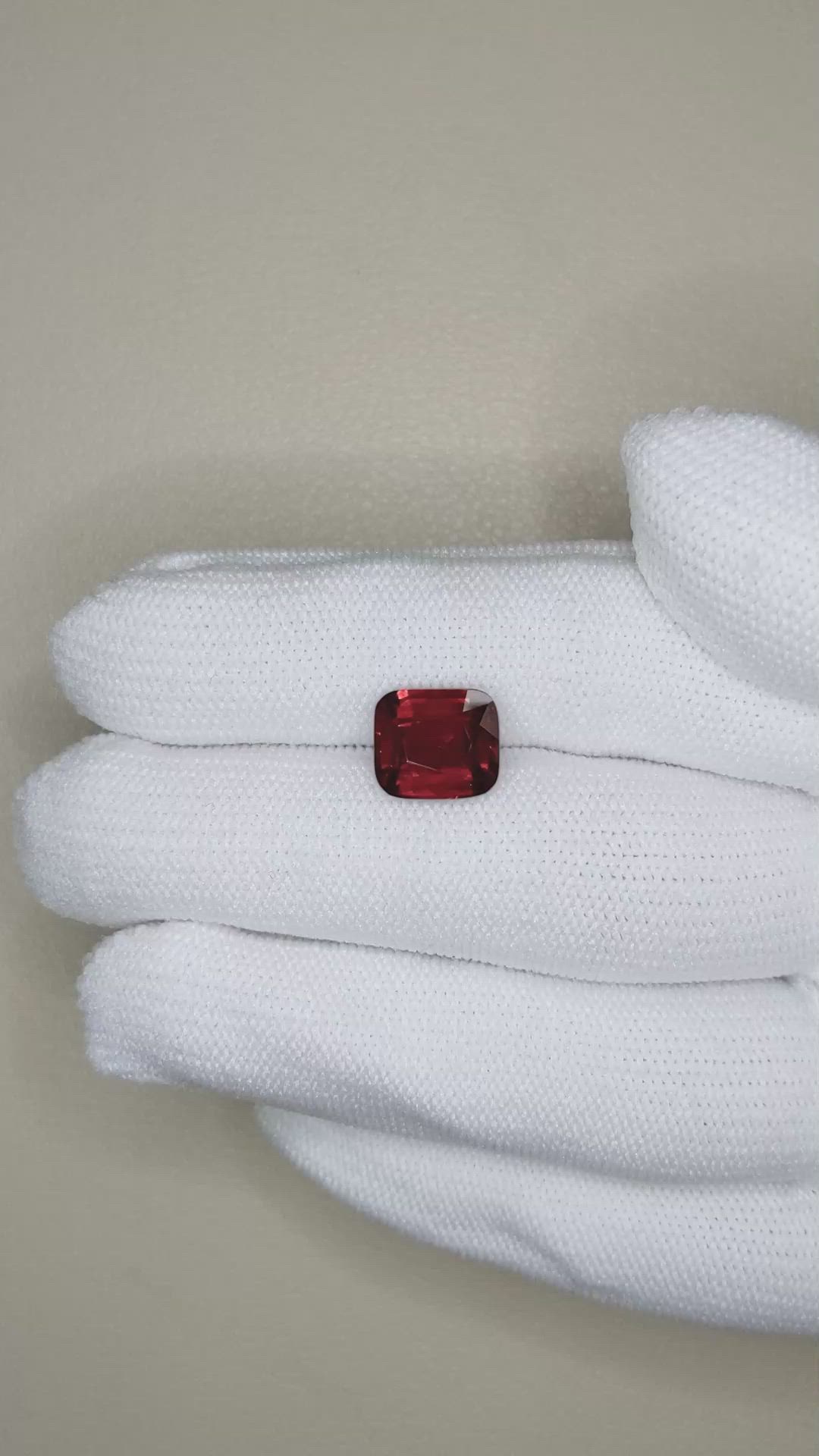 4.68 Ct. Red Garnet from Madagascar Size Video