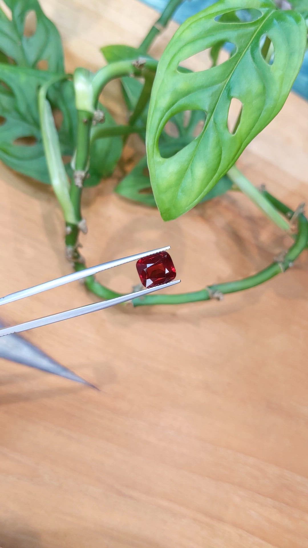 4.68 Ct. Red Garnet from Madagascar Size Video