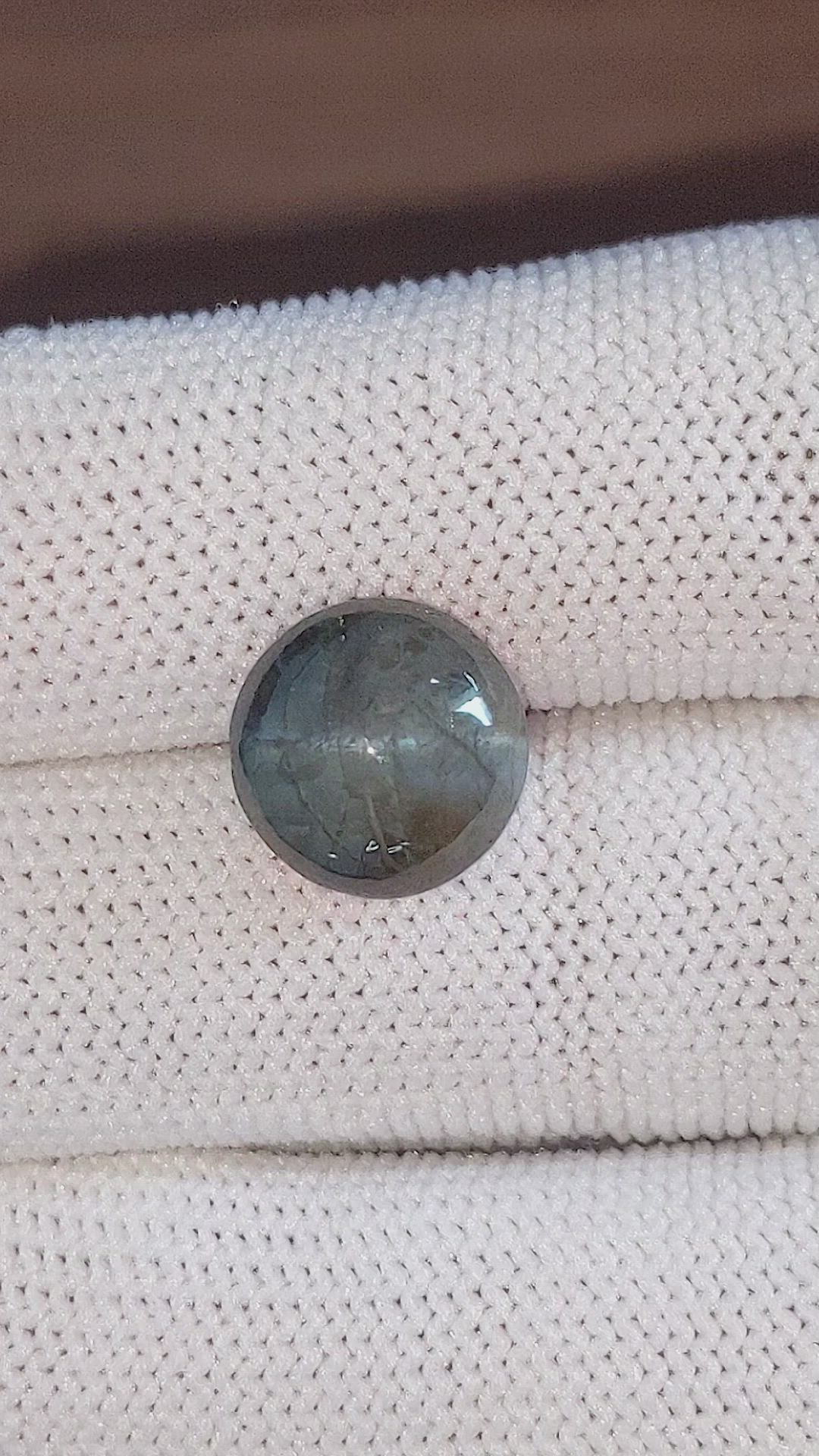 9.61 Ct. Green Cabochon Chrysoberyl from Ceylon (Sri Lanka) Size Video