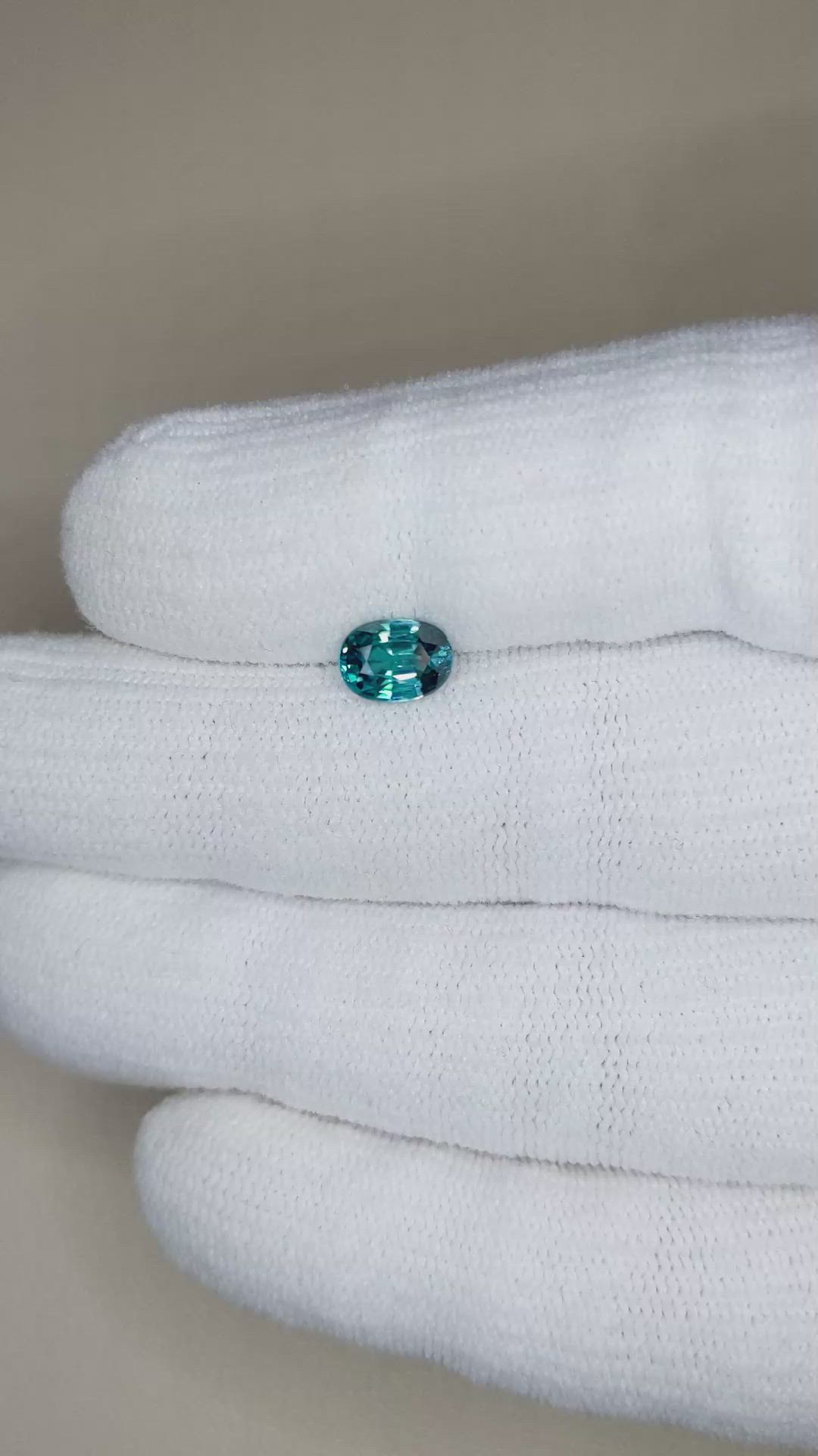 1.43 Ct. Greenish Blue Zircon from Cambodia Size Video