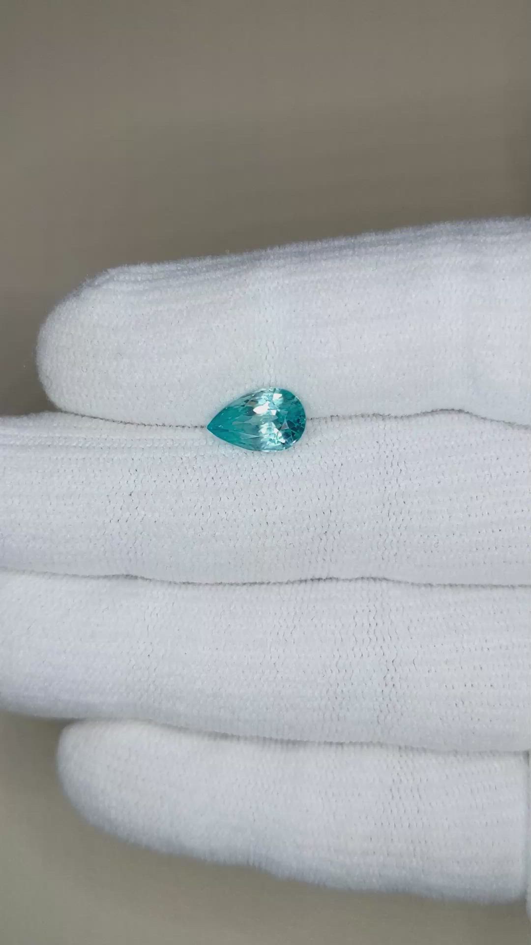 2.83 Ct. Blue Zircon from Cambodia Size Video